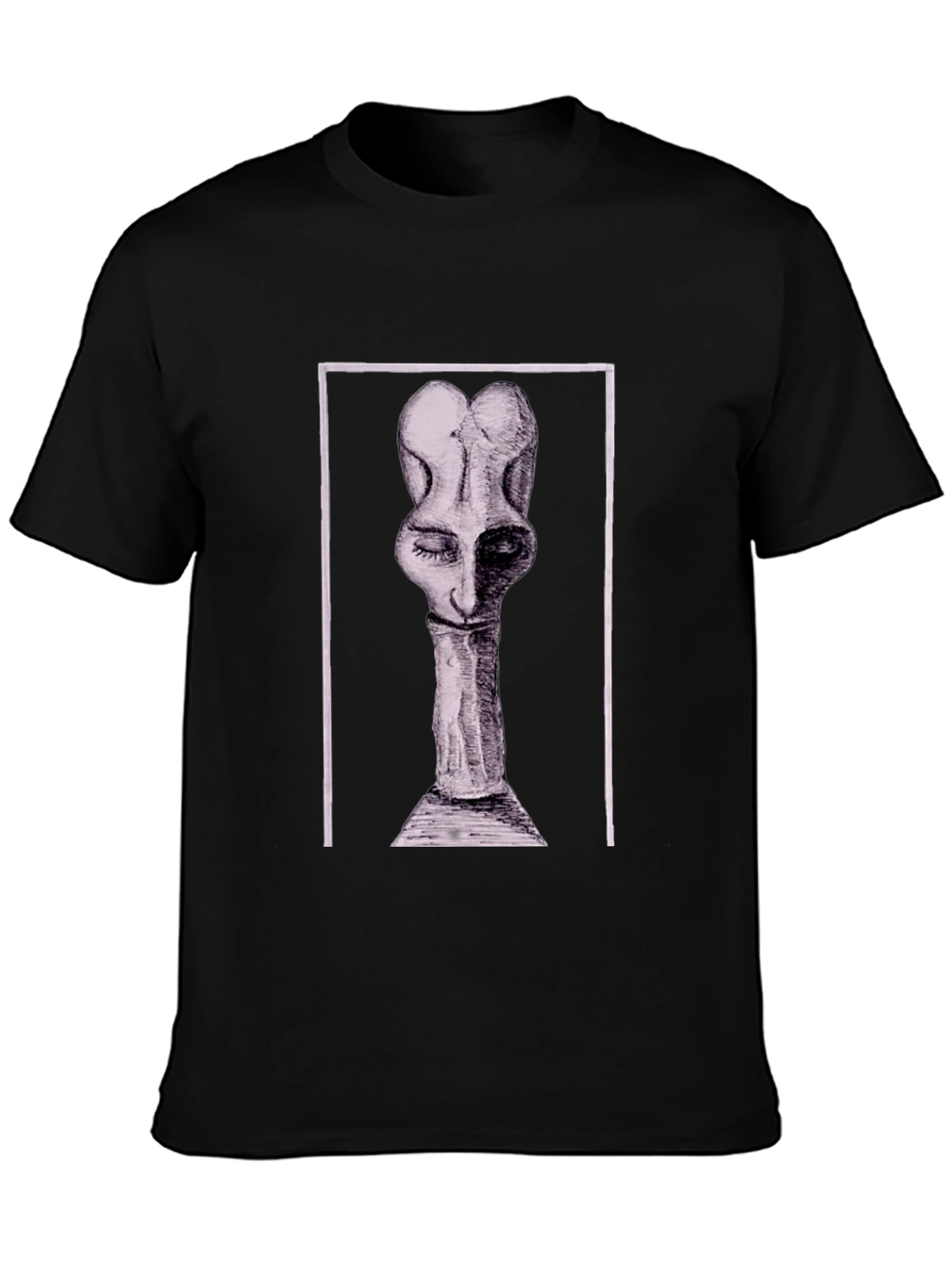 Abstract Art Graphic Tee - Black