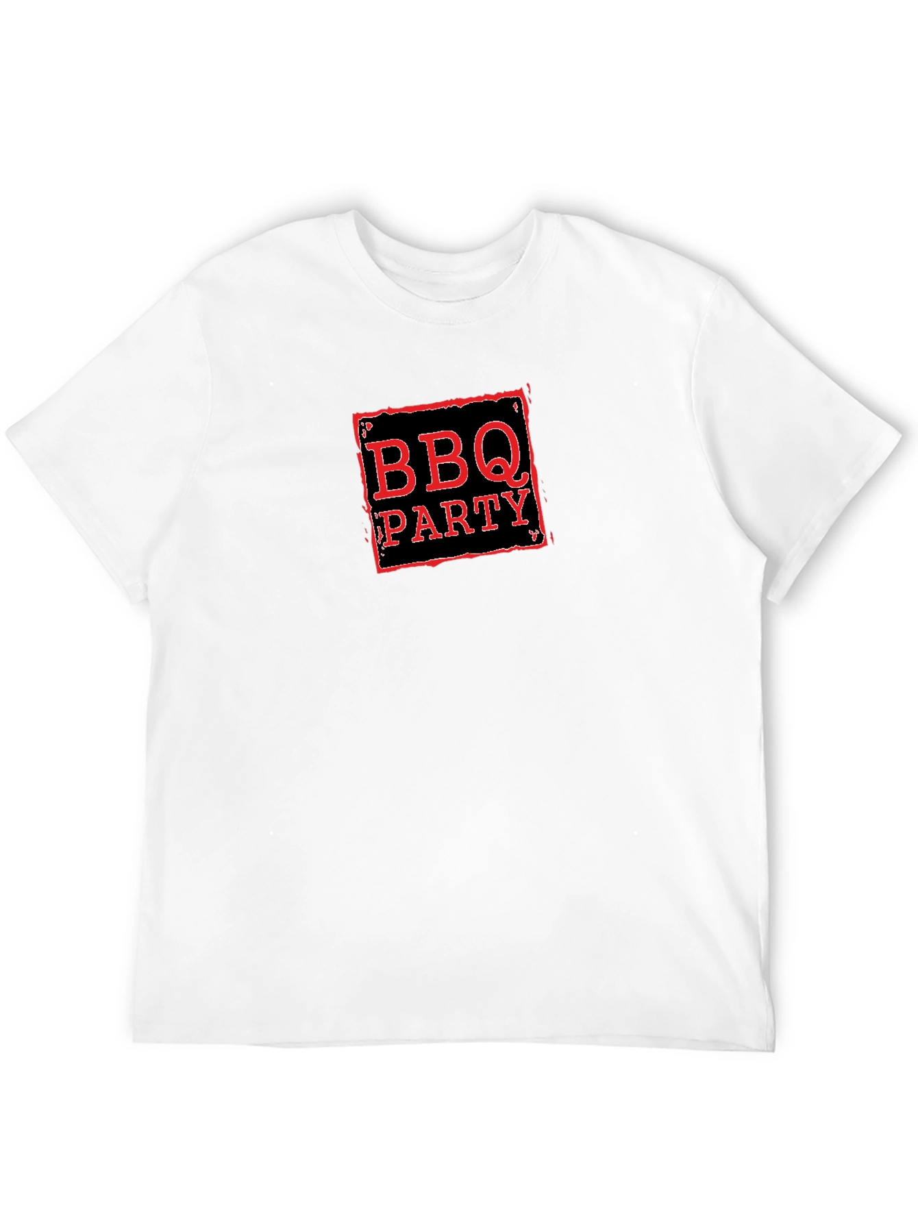 BBQ Party Graphic Tee -  Black Crew Neck