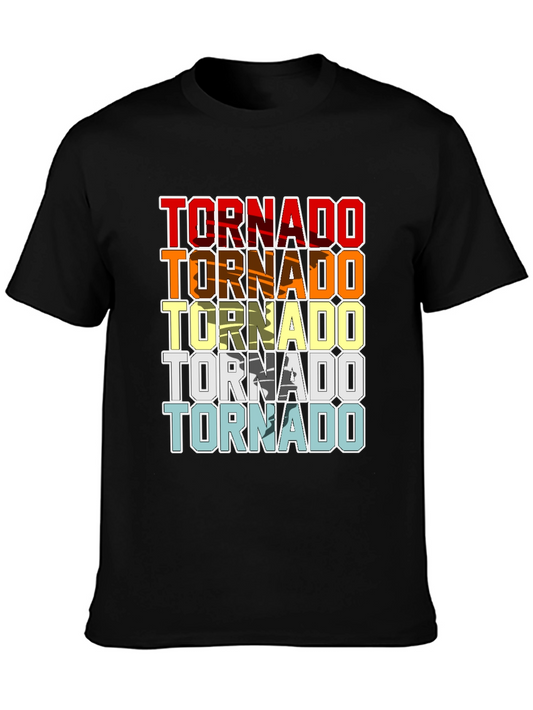 Retro Tornado Graphic T-Shirt Cool Weather Design