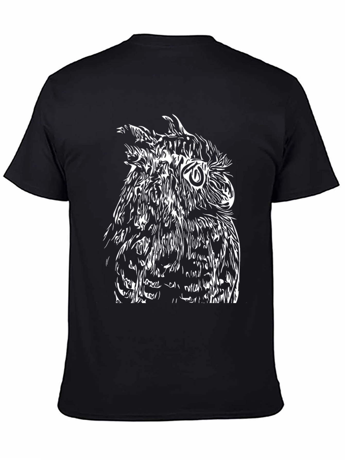 Owl Graphic Black T-Shirt - Mens Fashion Tee