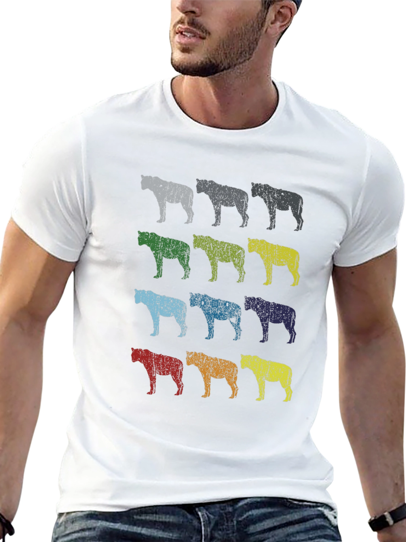 Pop Art Hyena T-Shirt - Distressed Print