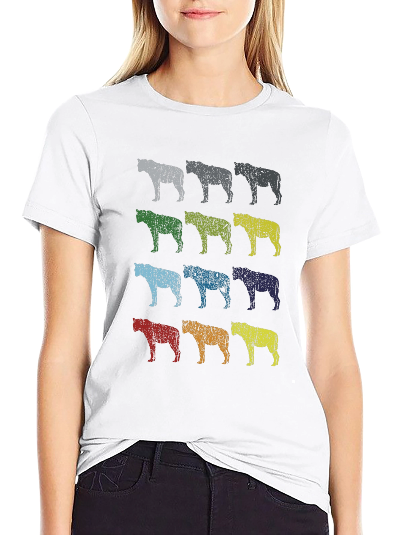 Pop Art Hyena T-Shirt - Distressed Print