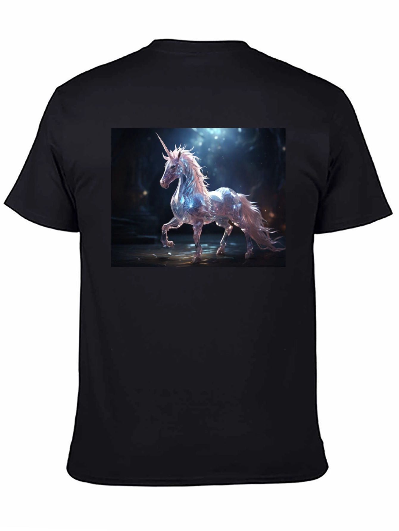 Mystical Unicorn Graphic Tee - Black