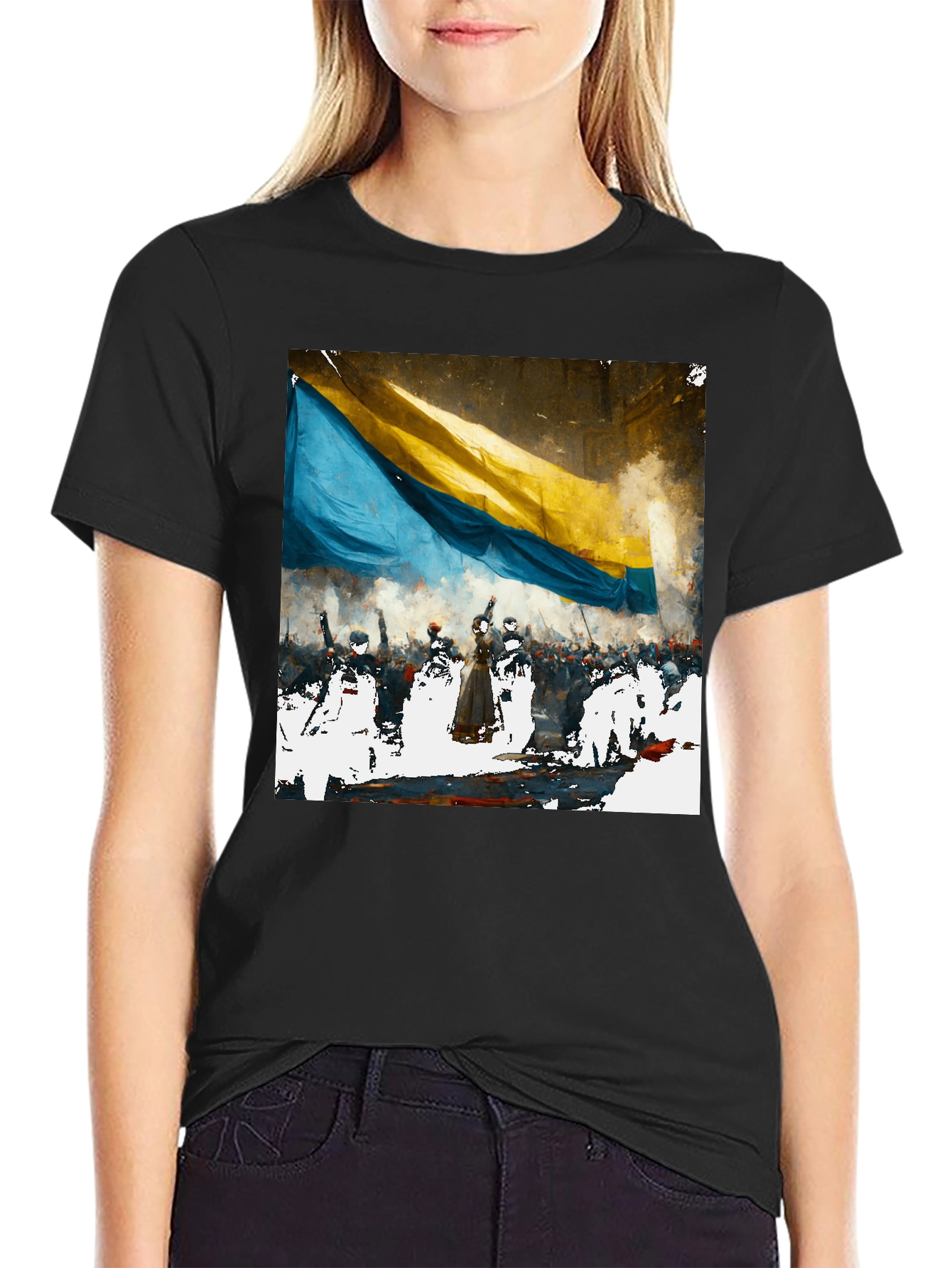 Ukraine Flag Graphic Tee - Support Ukraine