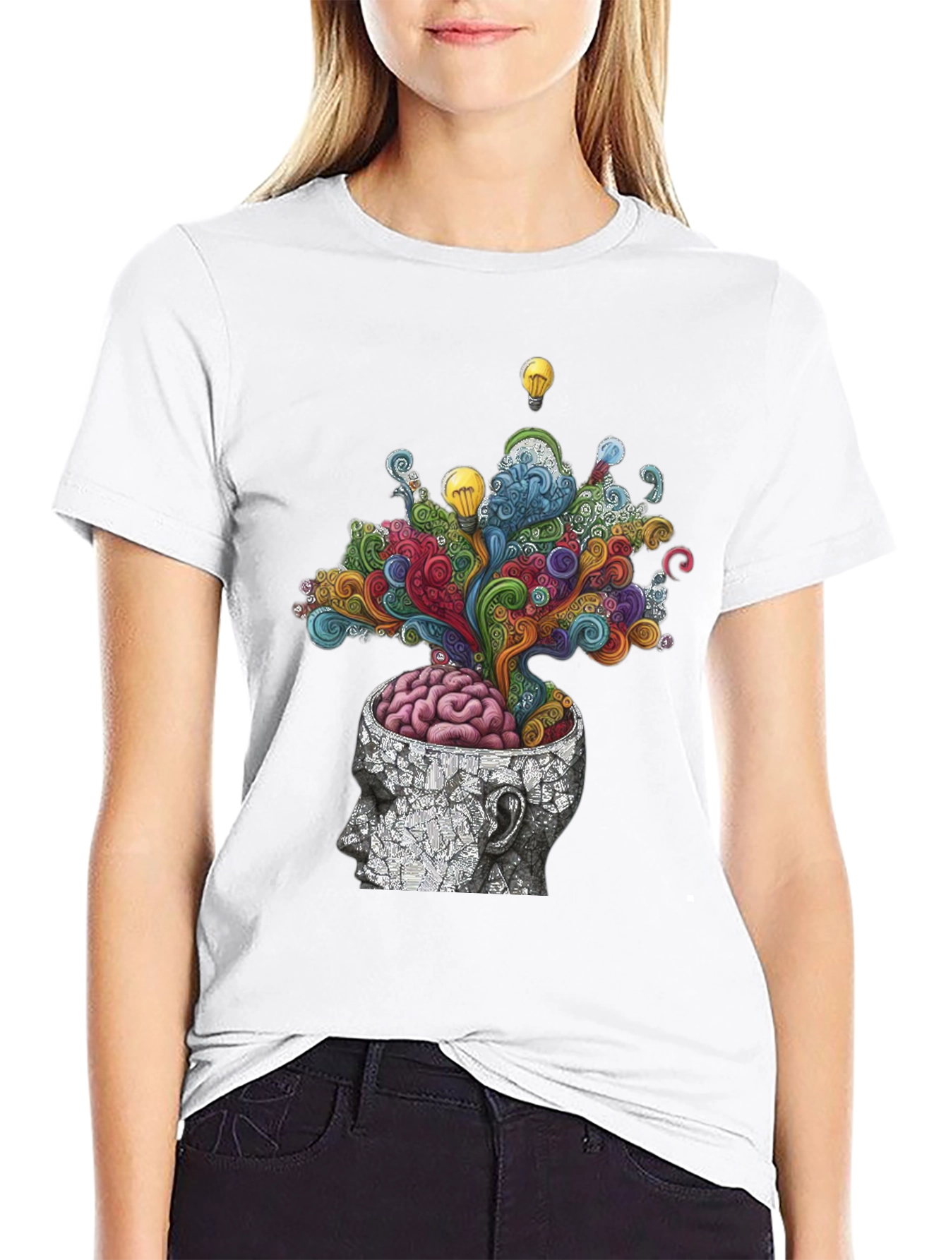 Mind Bloom Graphic Tee - Creative Thinking Shirt