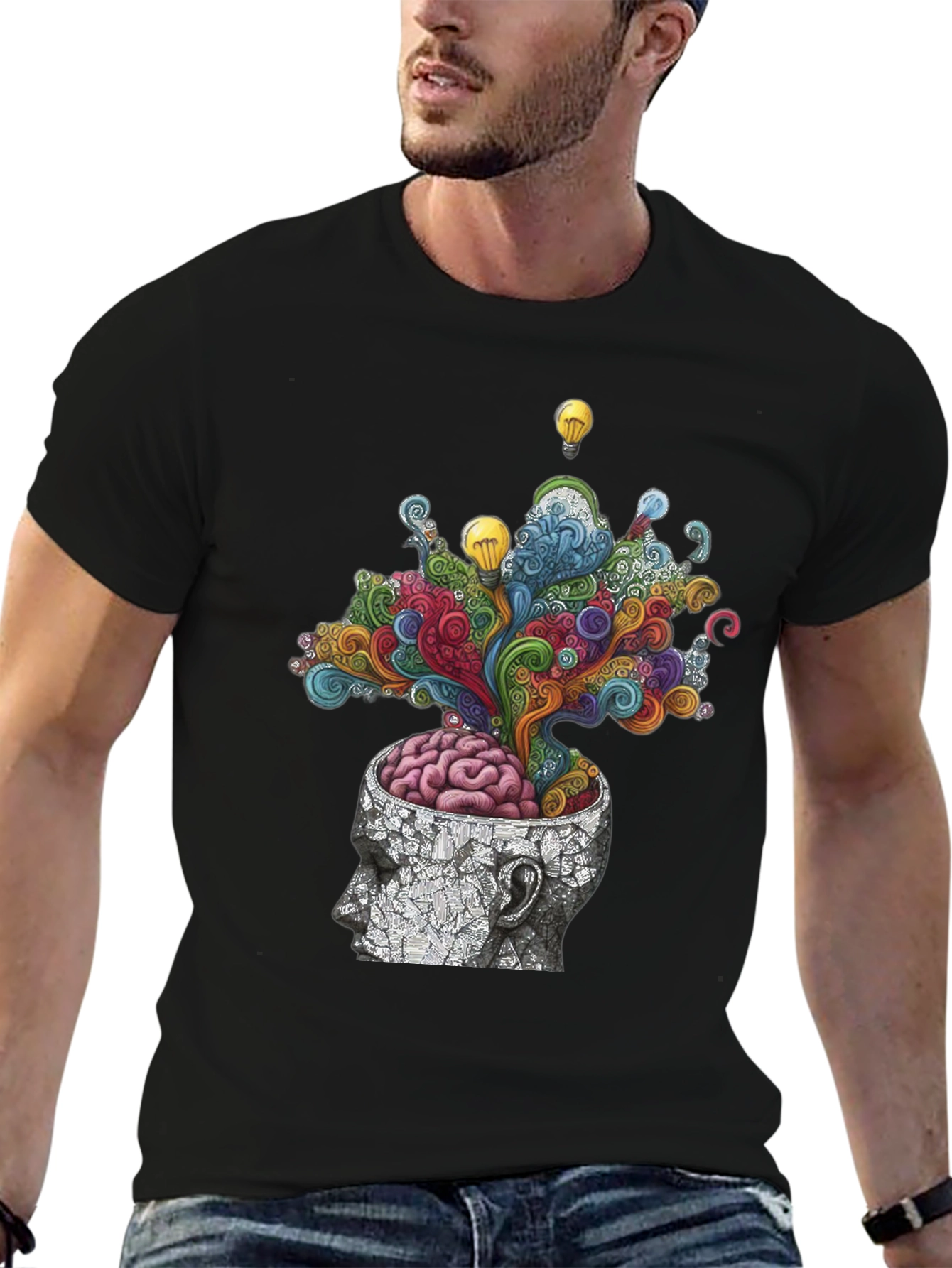 Mind Bloom Graphic Tee - Creative Thinking Shirt