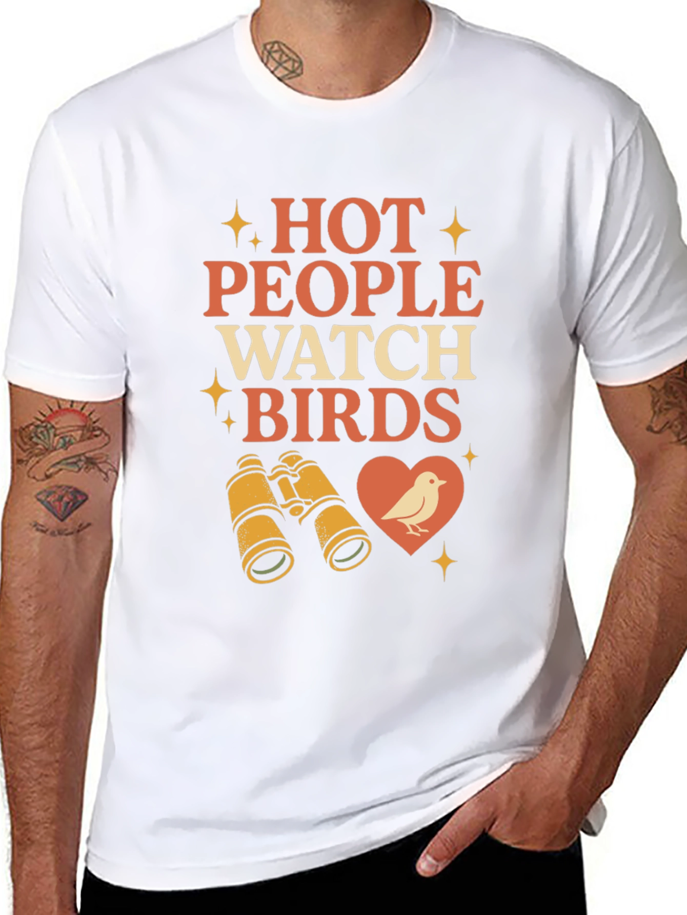 Hot People Watch Birds T-Shirt Birdwatching Tee