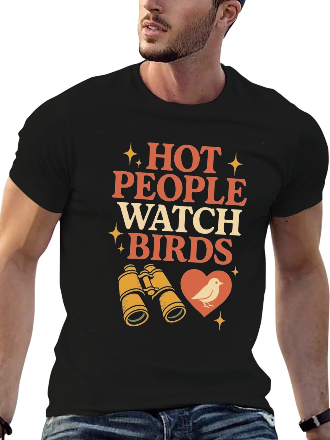 Hot People Watch Birds T-Shirt Birdwatching Tee