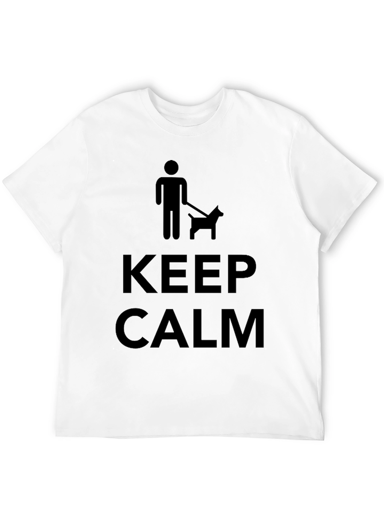 Keep Calm Dog Walker Black T-Shirt
