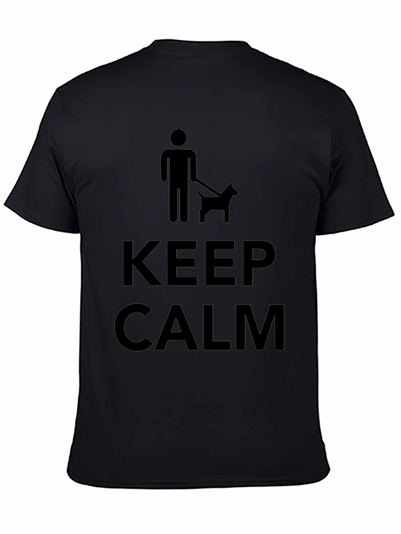 Keep Calm Dog Walker Black T-Shirt