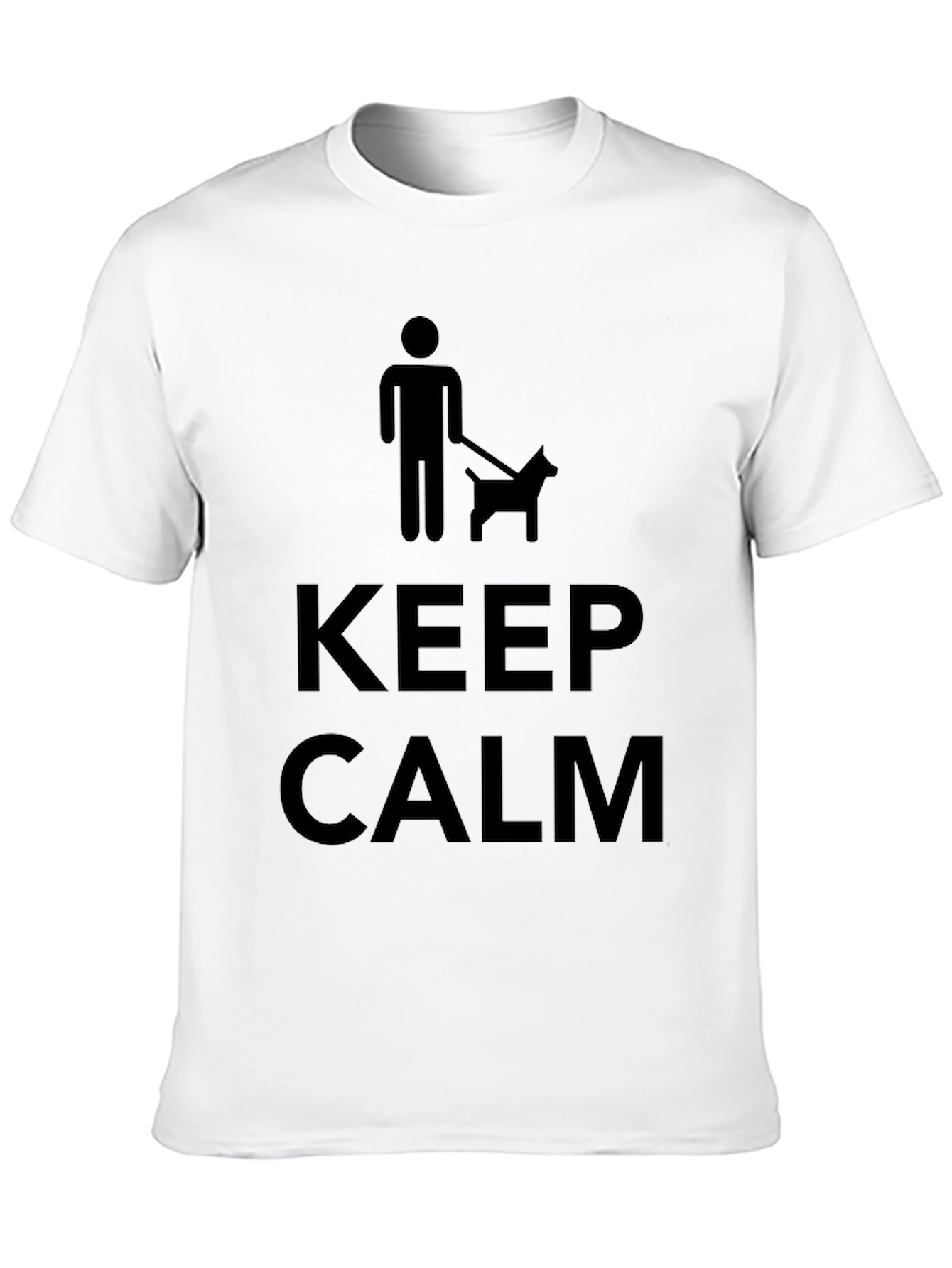 Keep Calm Dog Walker Black T-Shirt