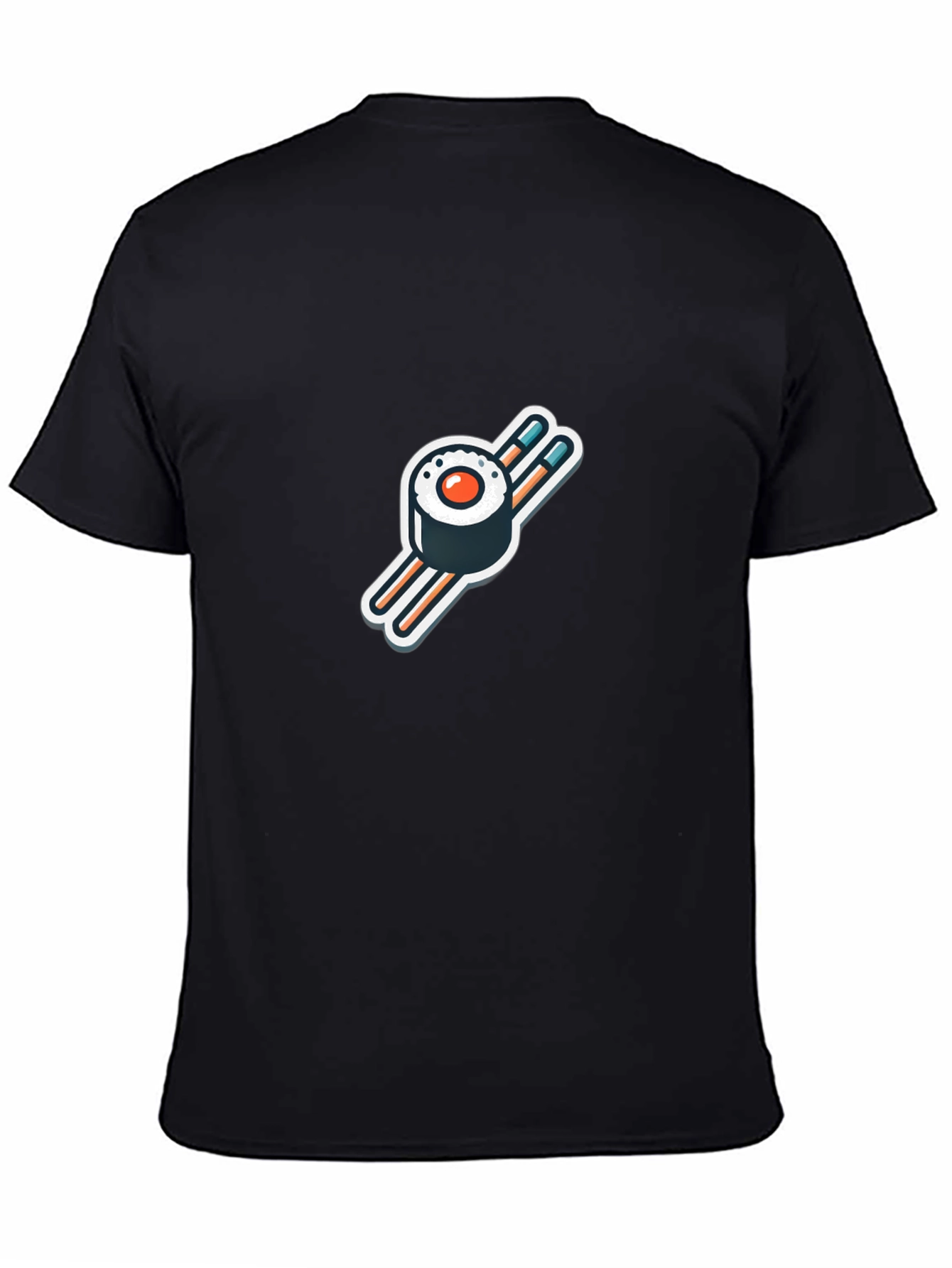 Sushi Roll Graphic Black T-Shirt