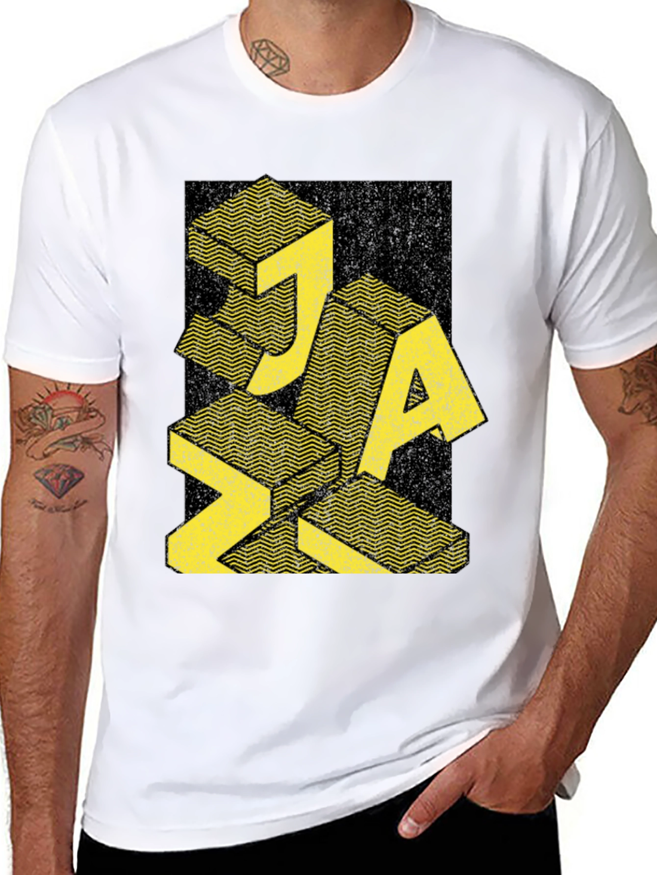 Abstract Graphic Print Mens T-Shirt