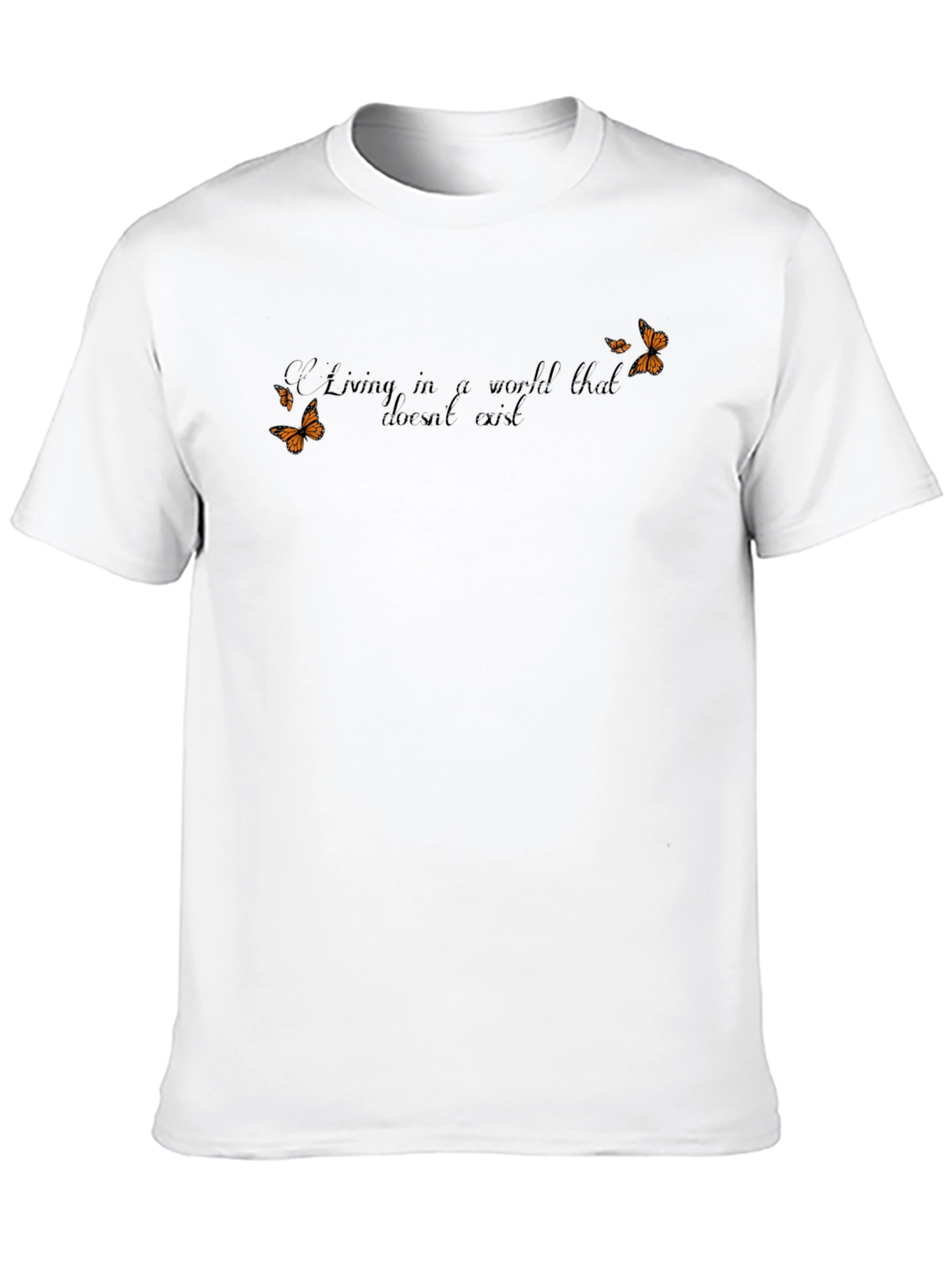 Butterfly Graphic T-Shirt - Living in a World