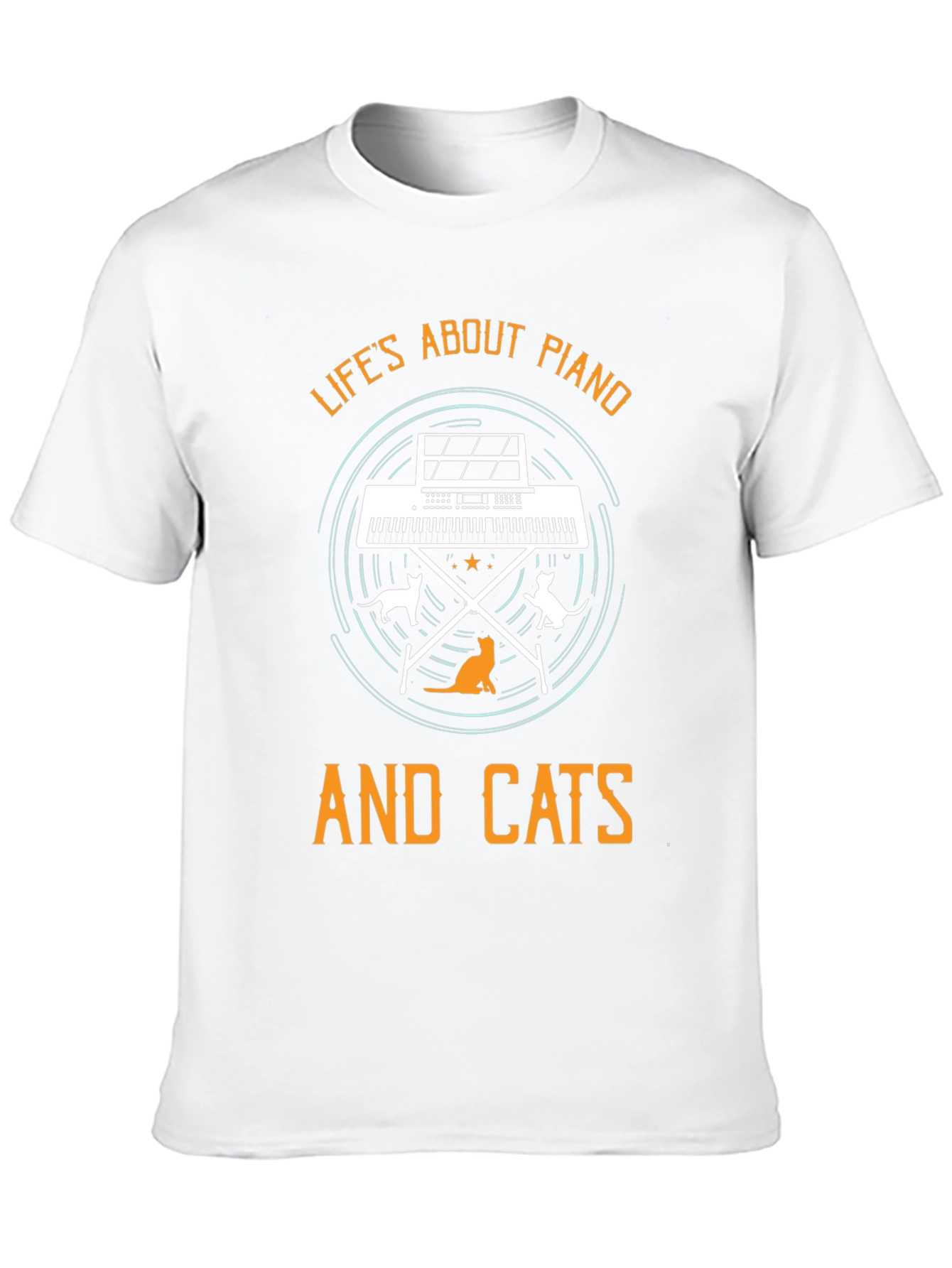 Lifes About Piano and Cats T-Shirt