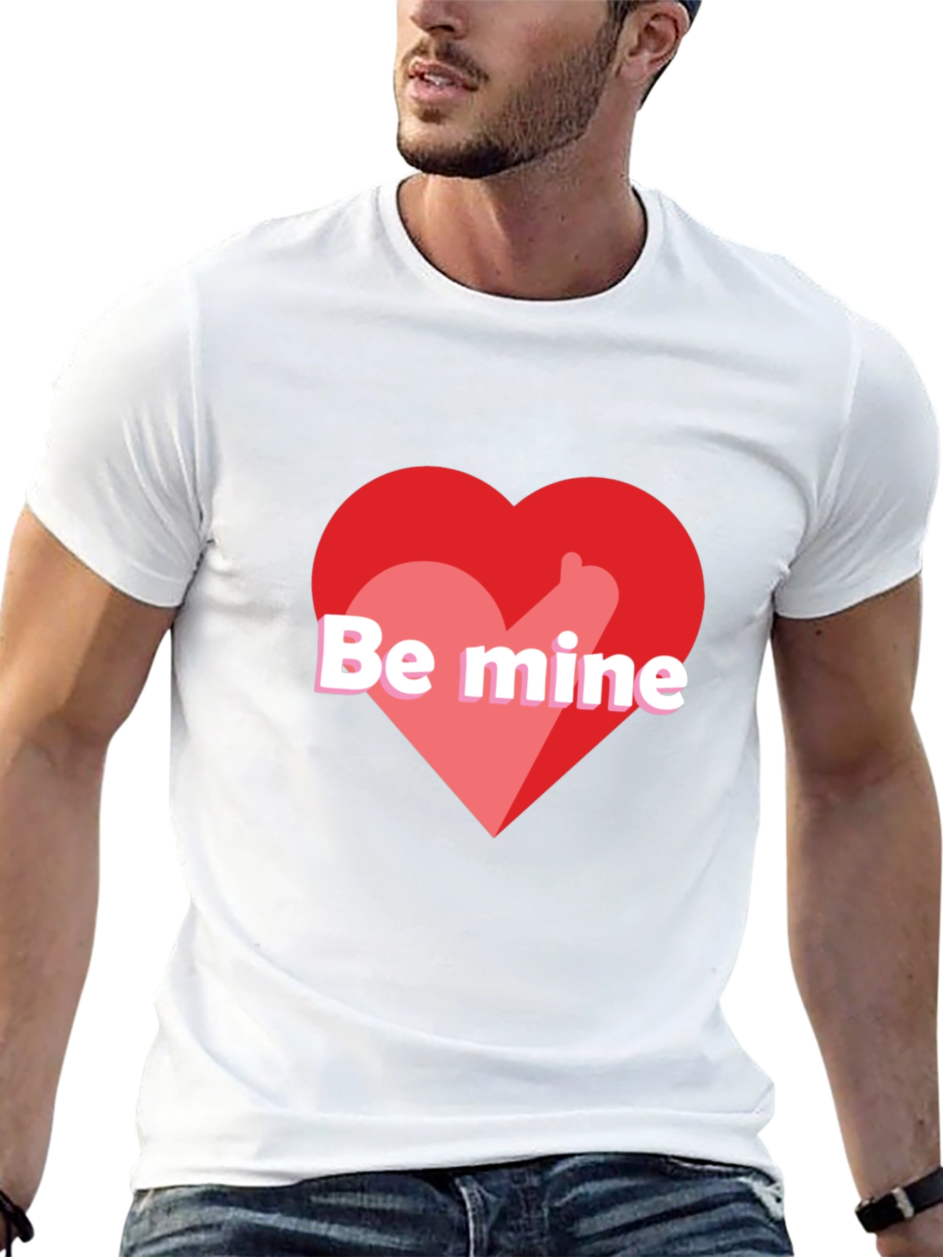 Be Mine Heart Graphic Tee - Valentines Day Gift