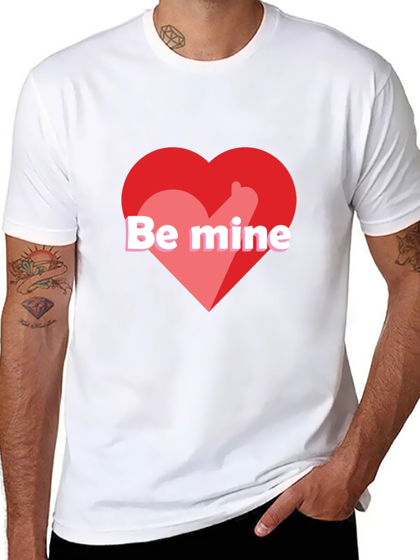 Be Mine Heart Graphic Tee - Valentines Day Gift