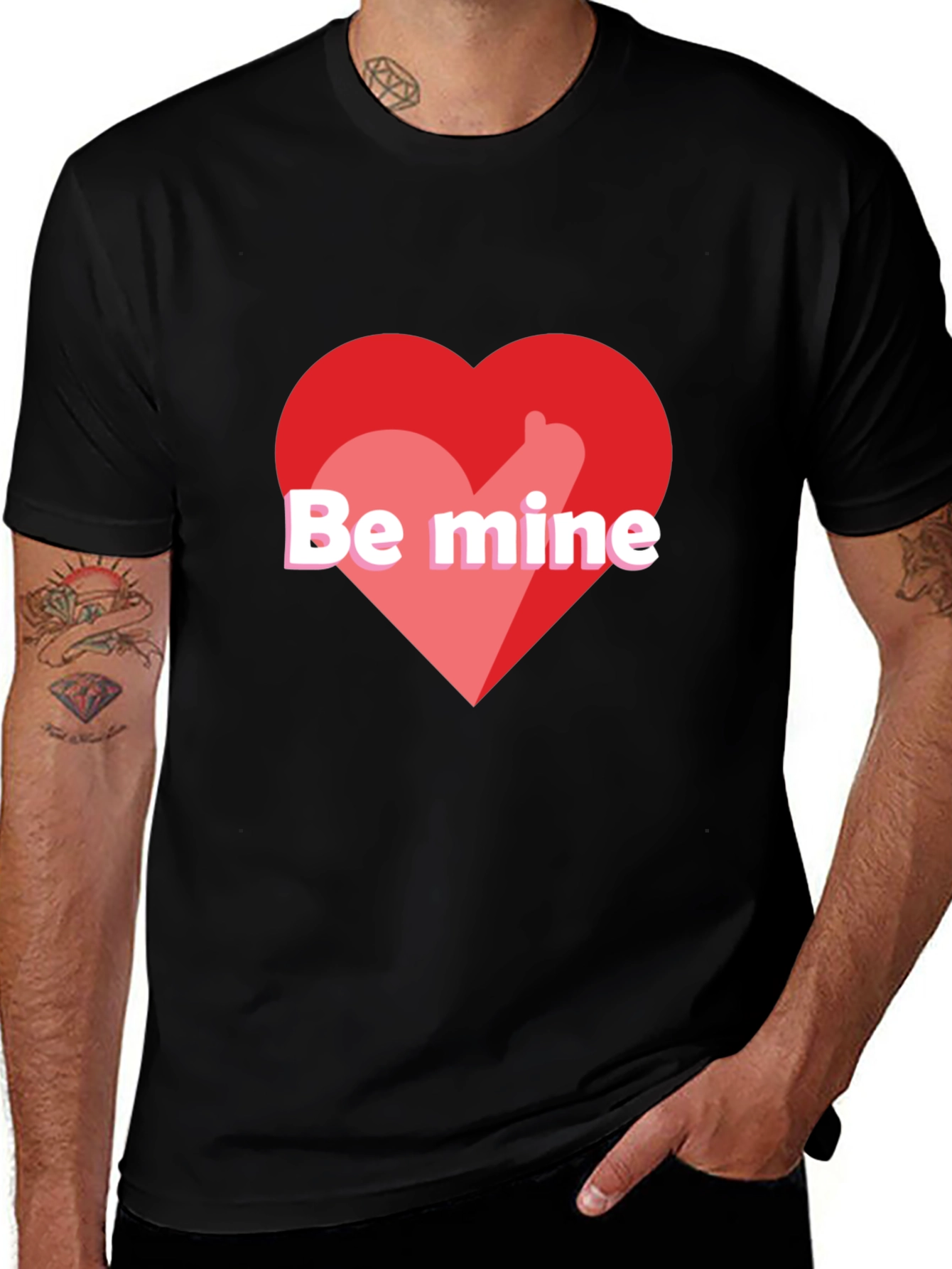 Be Mine Heart Graphic Tee - Valentines Day Gift