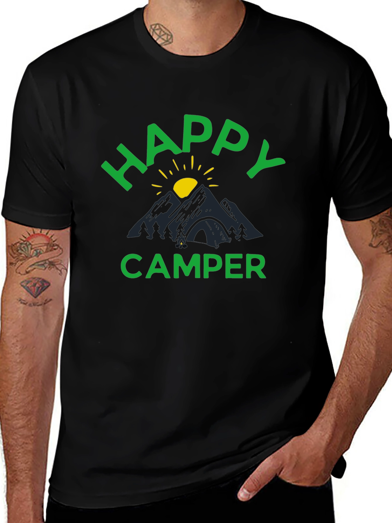 Happy Camper Graphic Tee - Mountain Adventure