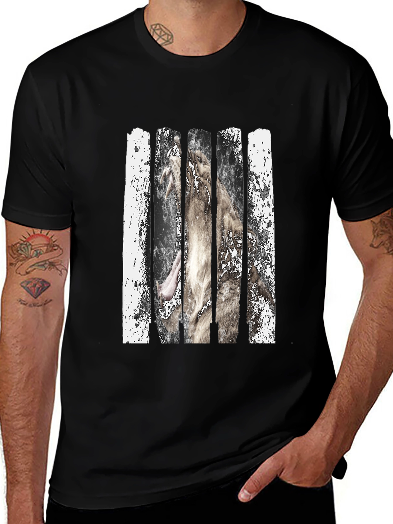 Wolf Behind Bars Graphic Tee