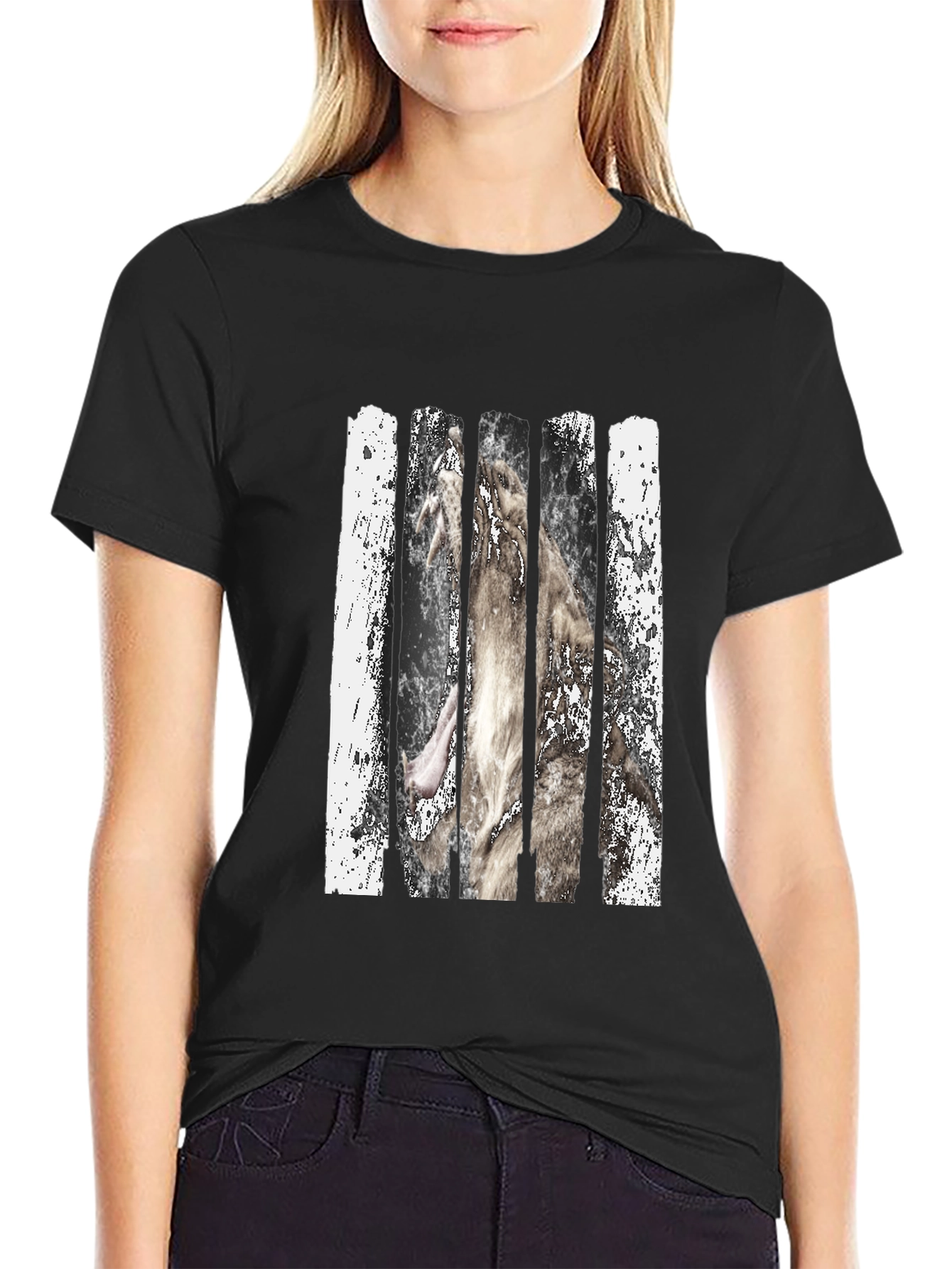 Wolf Behind Bars Graphic Tee