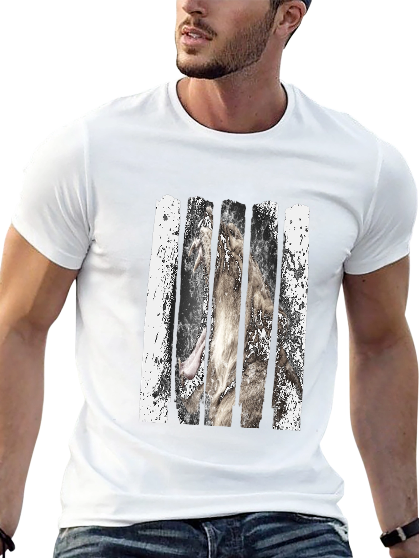 Wolf Behind Bars Graphic Tee