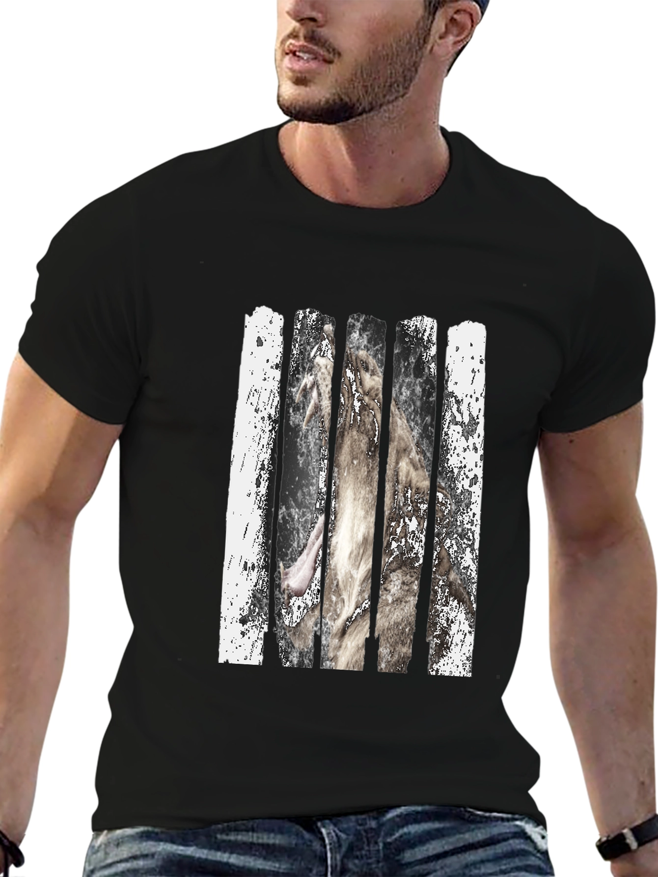Wolf Behind Bars Graphic Tee