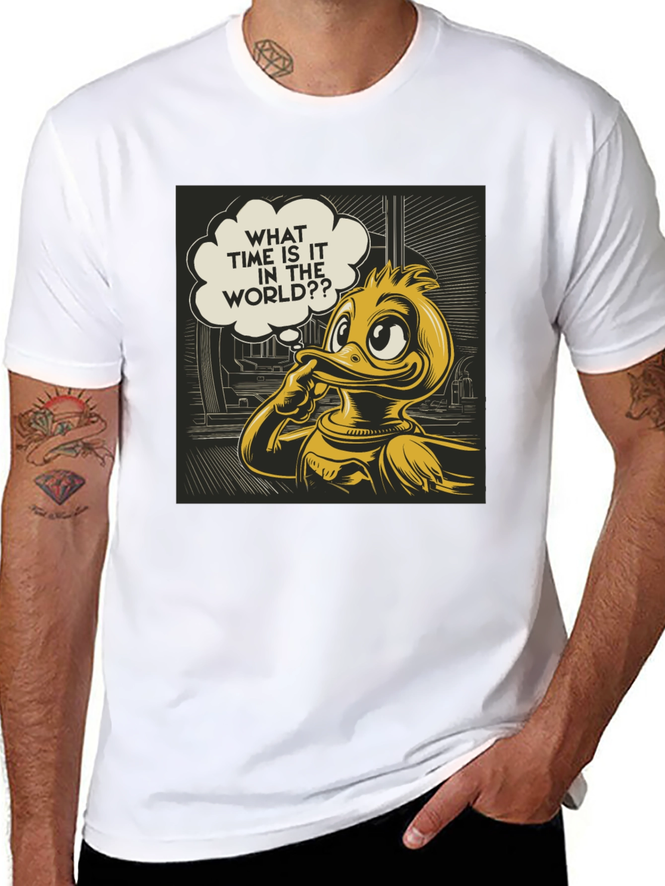 Thinking Duck Graphic Tee - What Time is it?