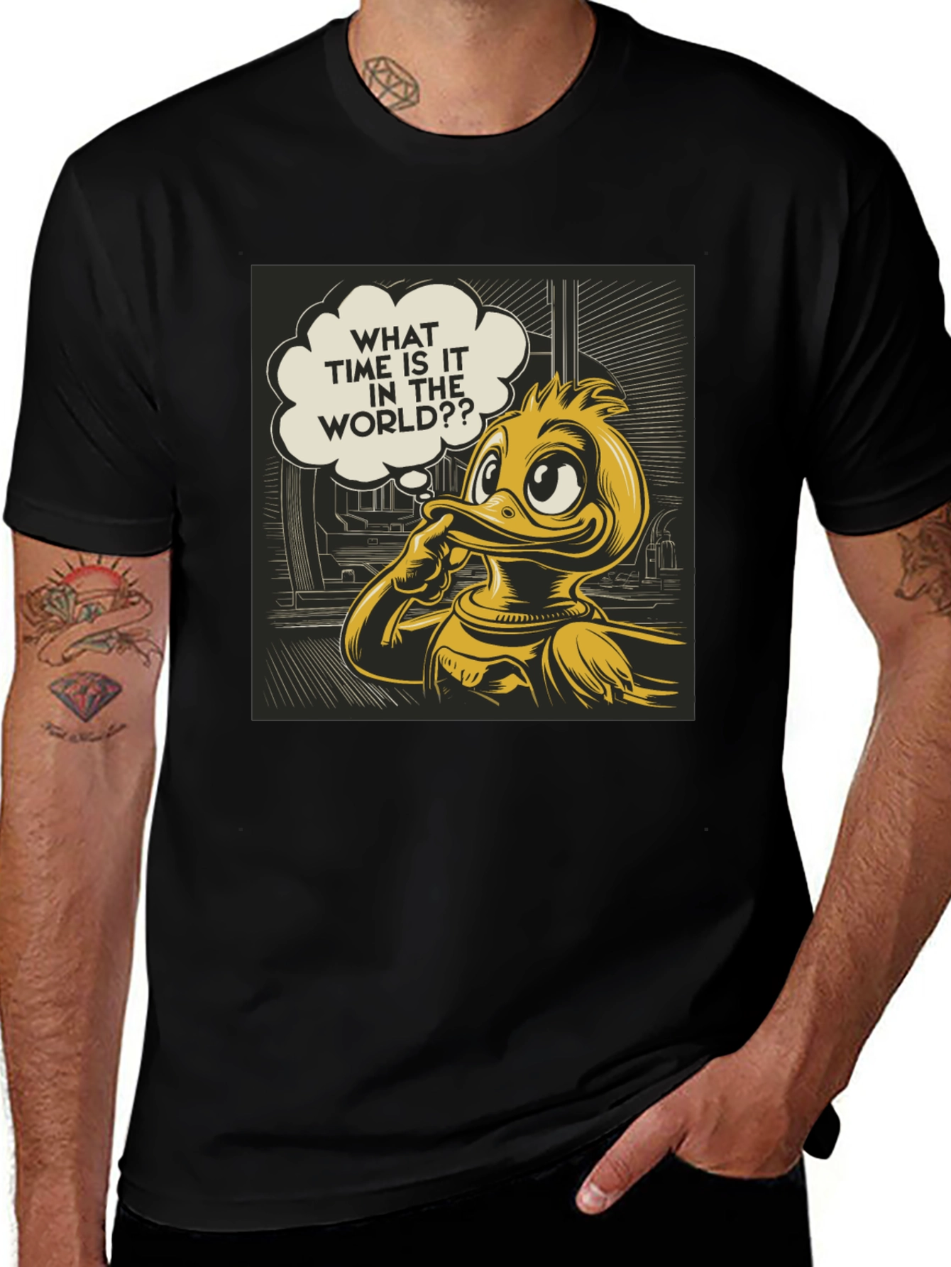 Thinking Duck Graphic Tee - What Time is it?