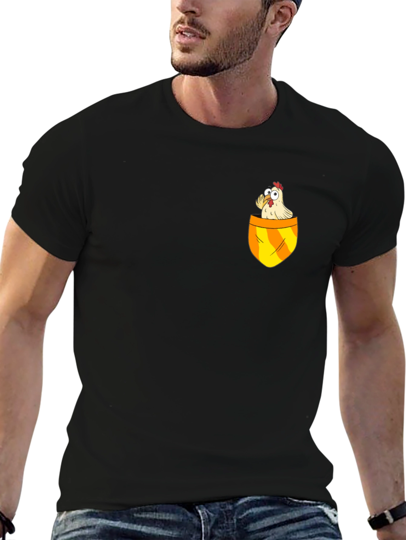 Chicken Pocket T-Shirt - Funny Cartoon Tee
