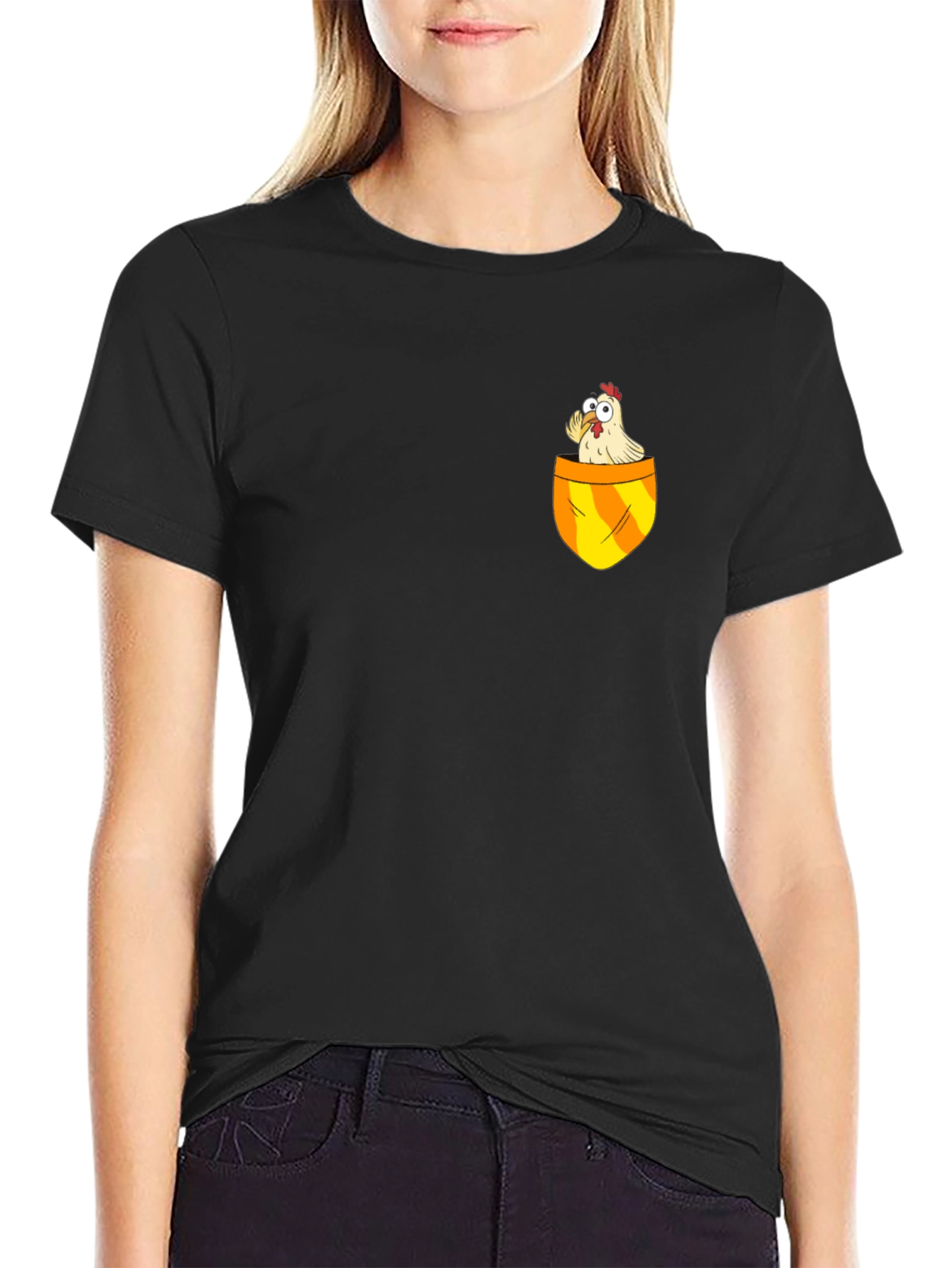 Chicken Pocket T-Shirt - Funny Cartoon Tee
