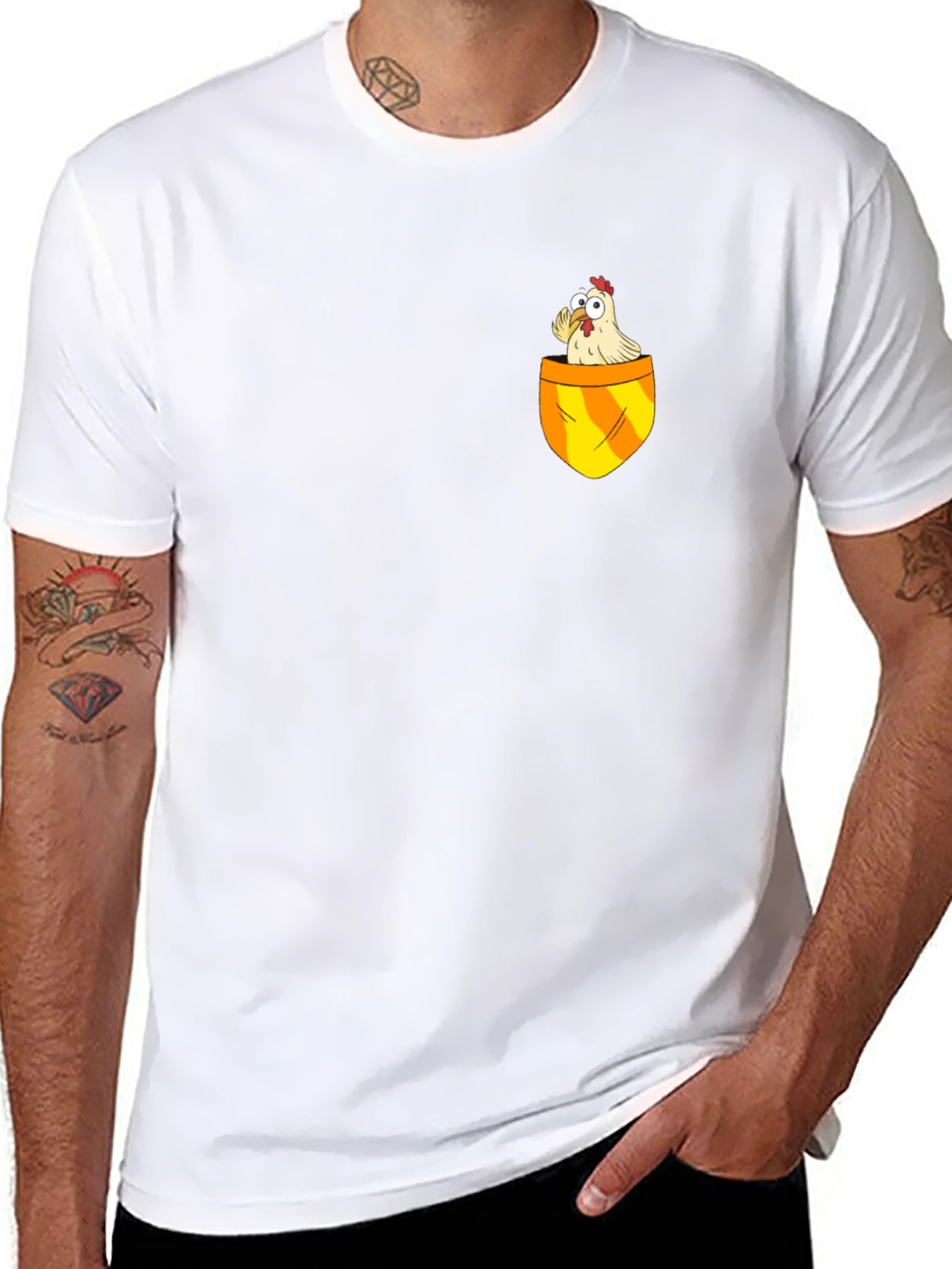 Chicken Pocket T-Shirt - Funny Cartoon Tee