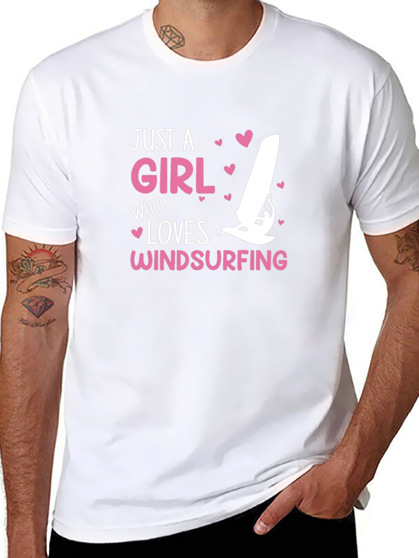 Just A Girl Who Loves Windsurfing T-Shirt