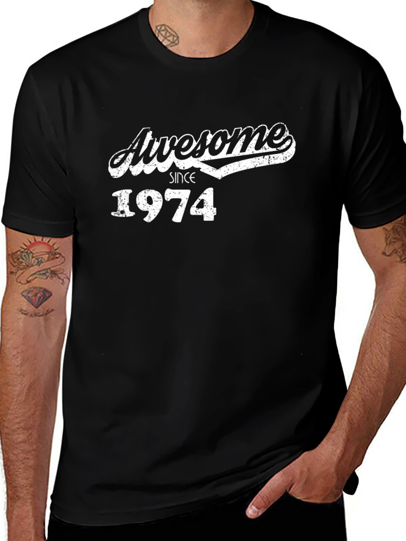 Awesome Since 1974 Black T-Shirt
