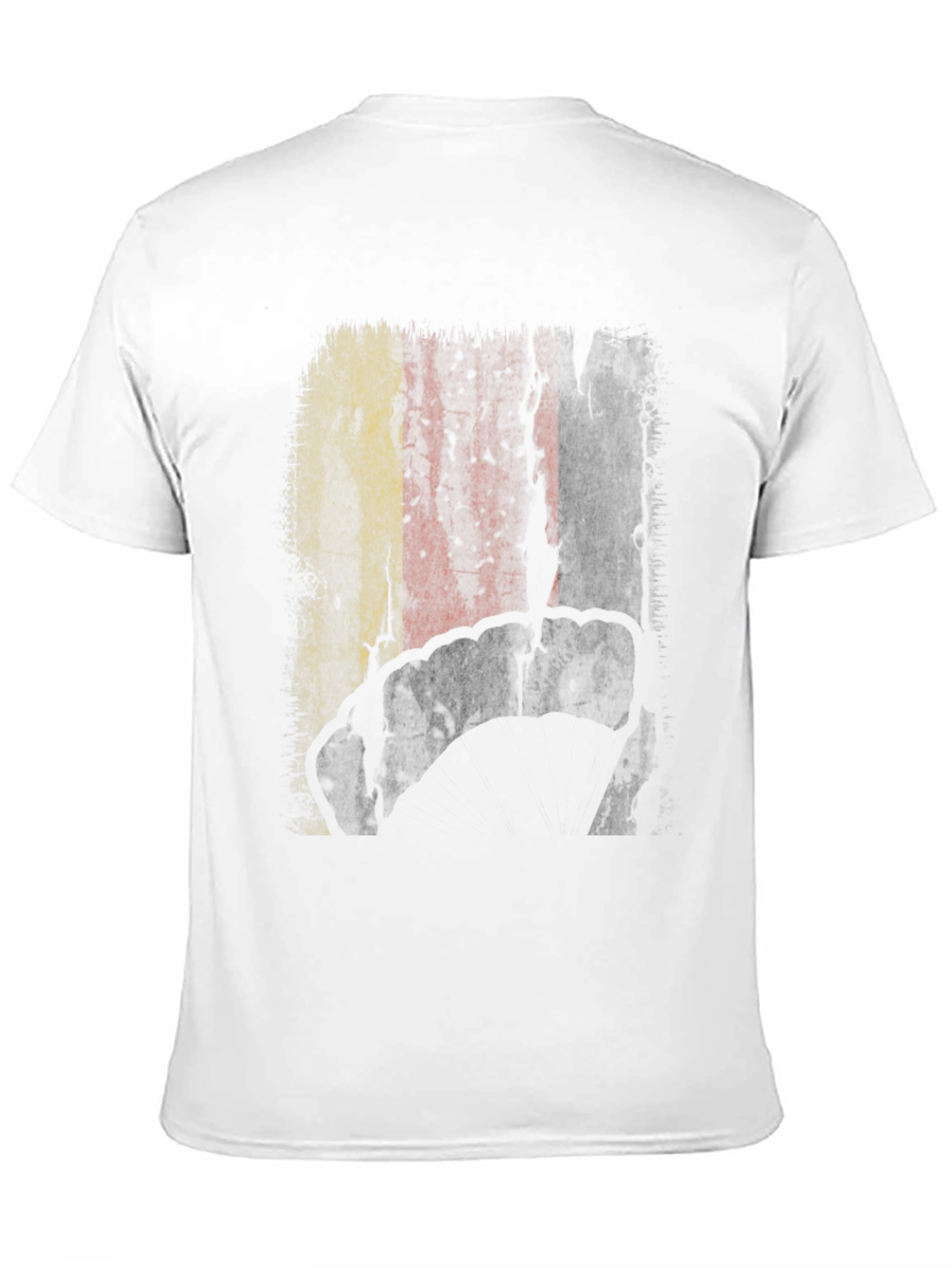 Distressed Belgium Flag Graphic T-Shirt