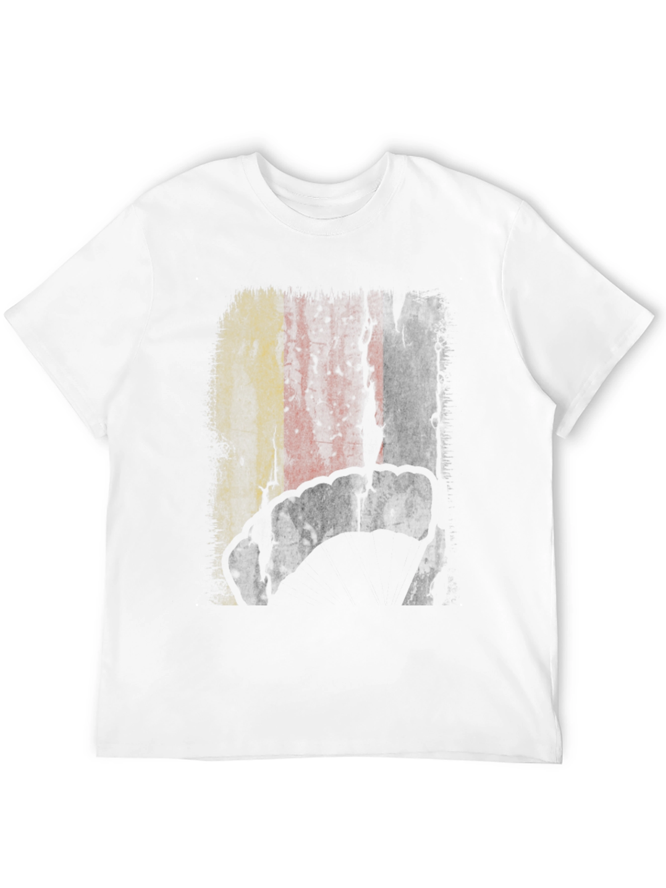 Distressed Belgium Flag Graphic T-Shirt