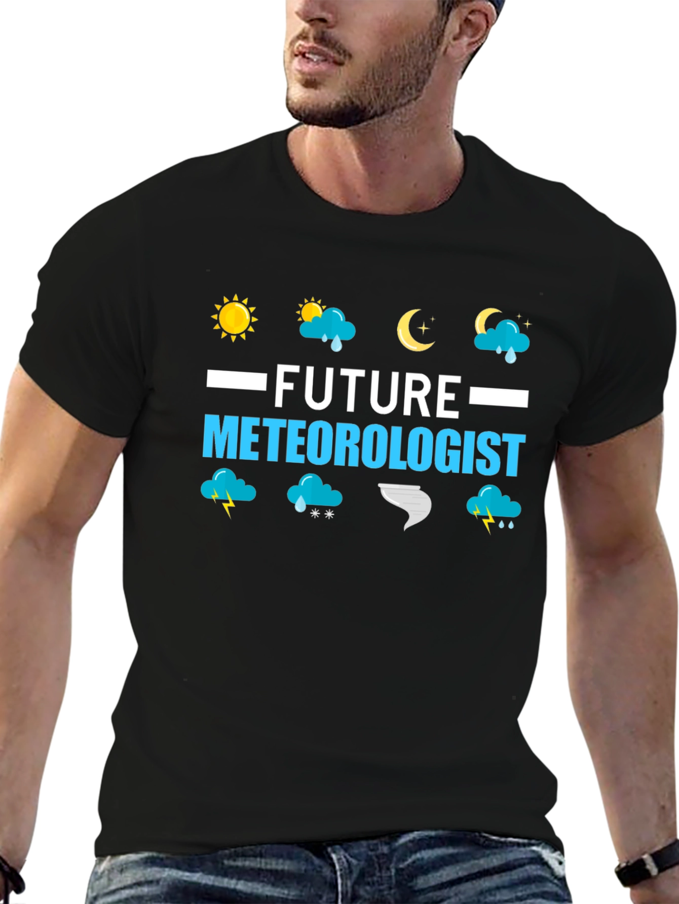 Future Meteorologist Black T-Shirt