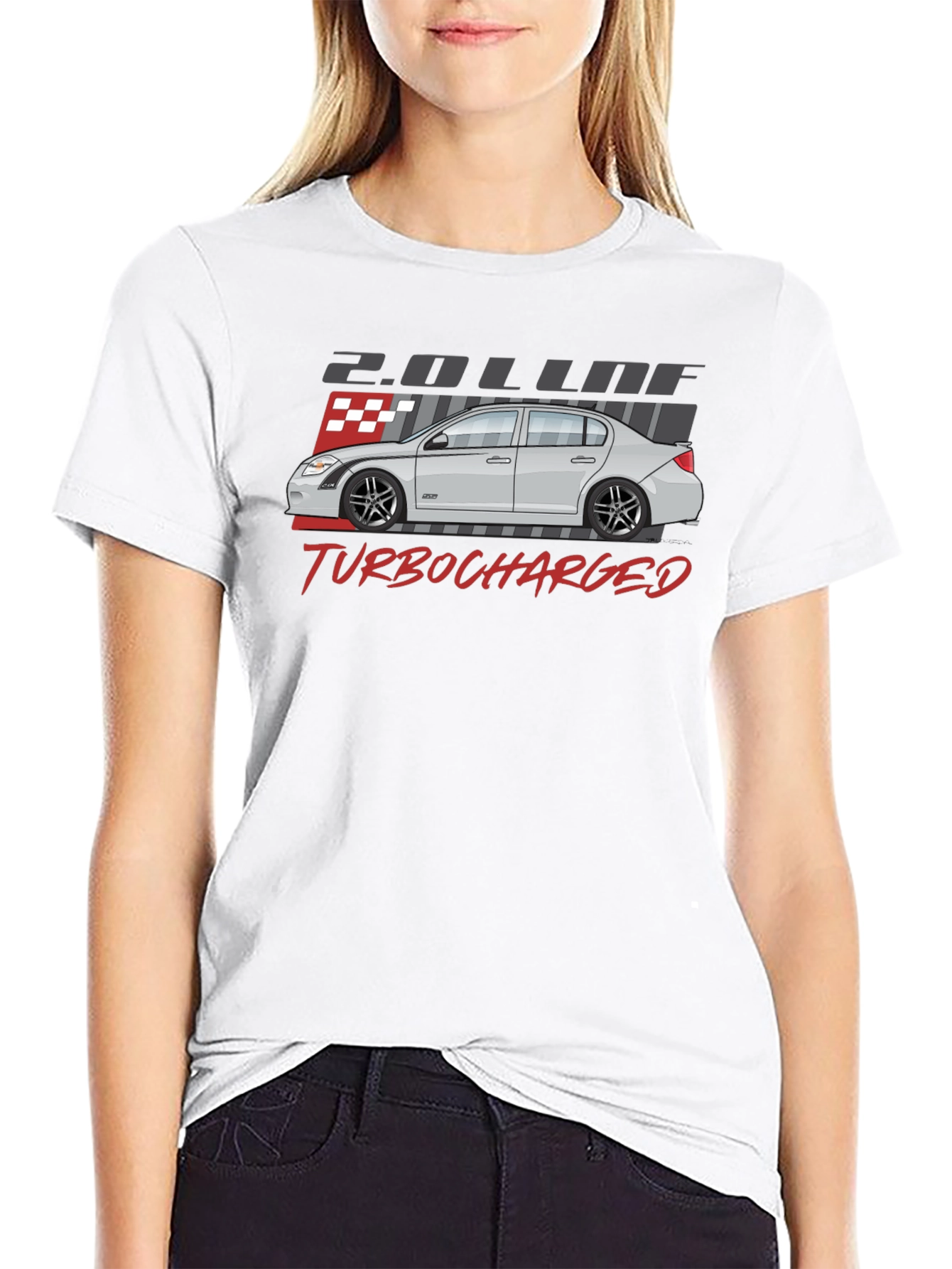 Turbocharged Car Graphic Tee - Automotive Enthusiast Shirt