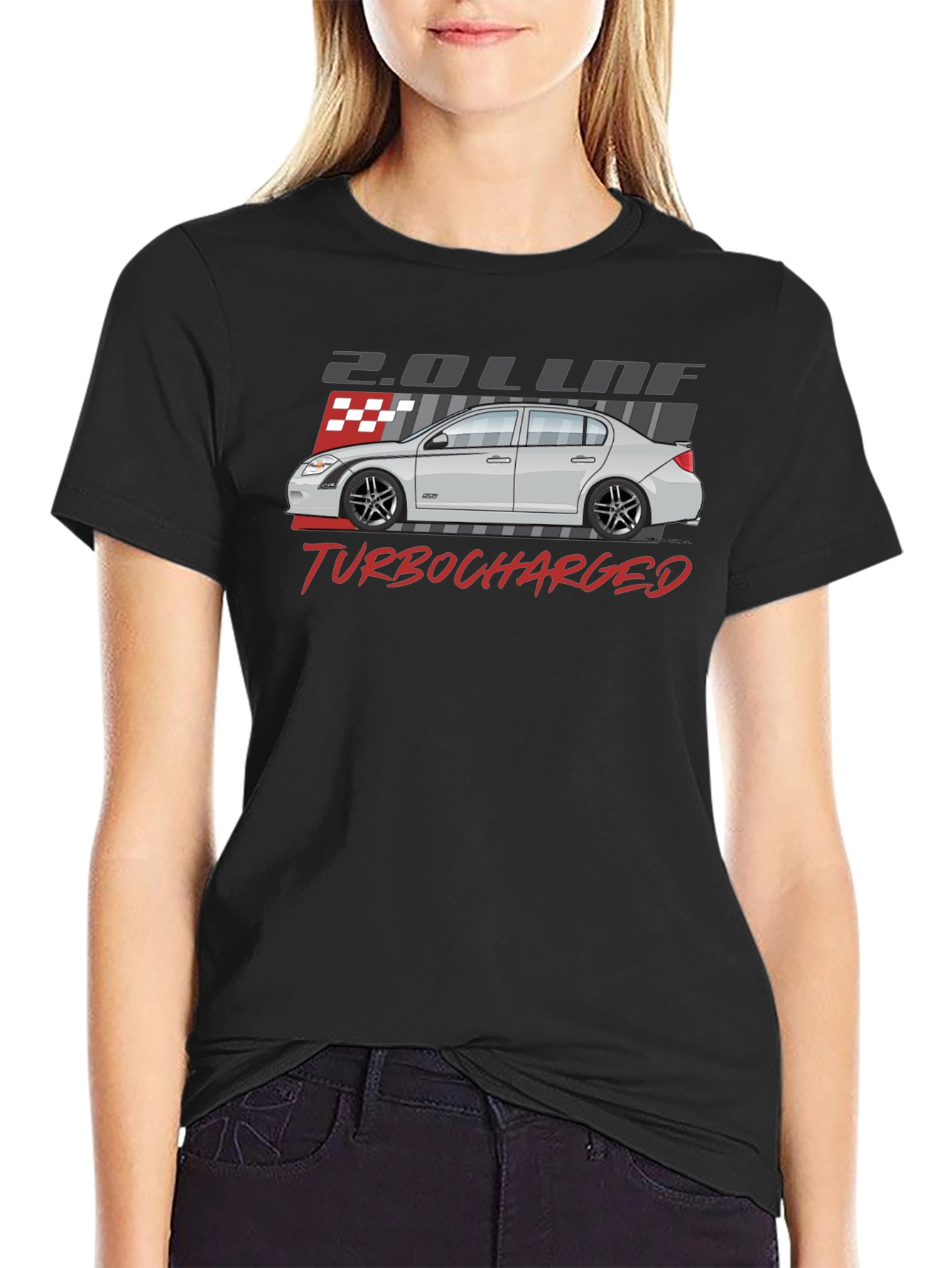 Turbocharged Car Graphic Tee - Automotive Enthusiast Shirt