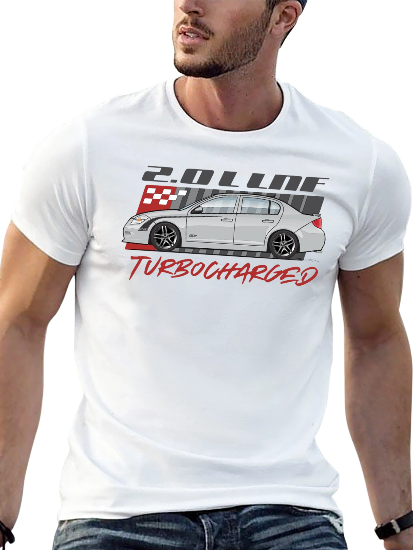 Turbocharged Car Graphic Tee - Automotive Enthusiast Shirt