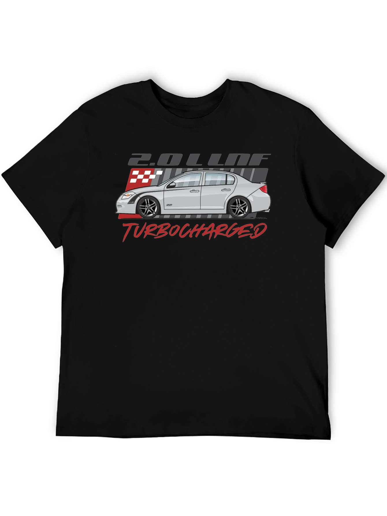 Turbocharged Car Graphic Tee - Automotive Enthusiast Shirt