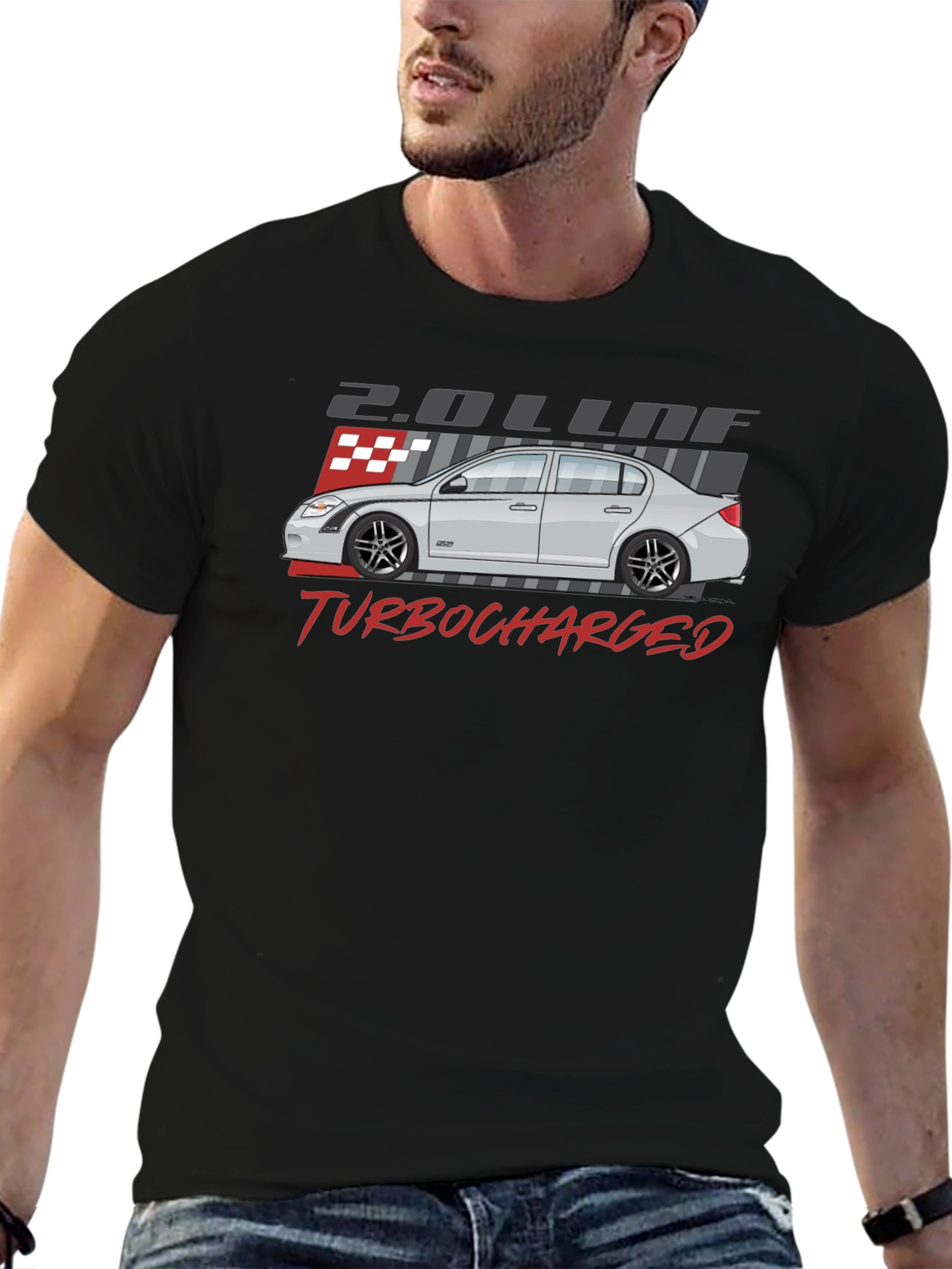 Turbocharged Car Graphic Tee - Automotive Enthusiast Shirt