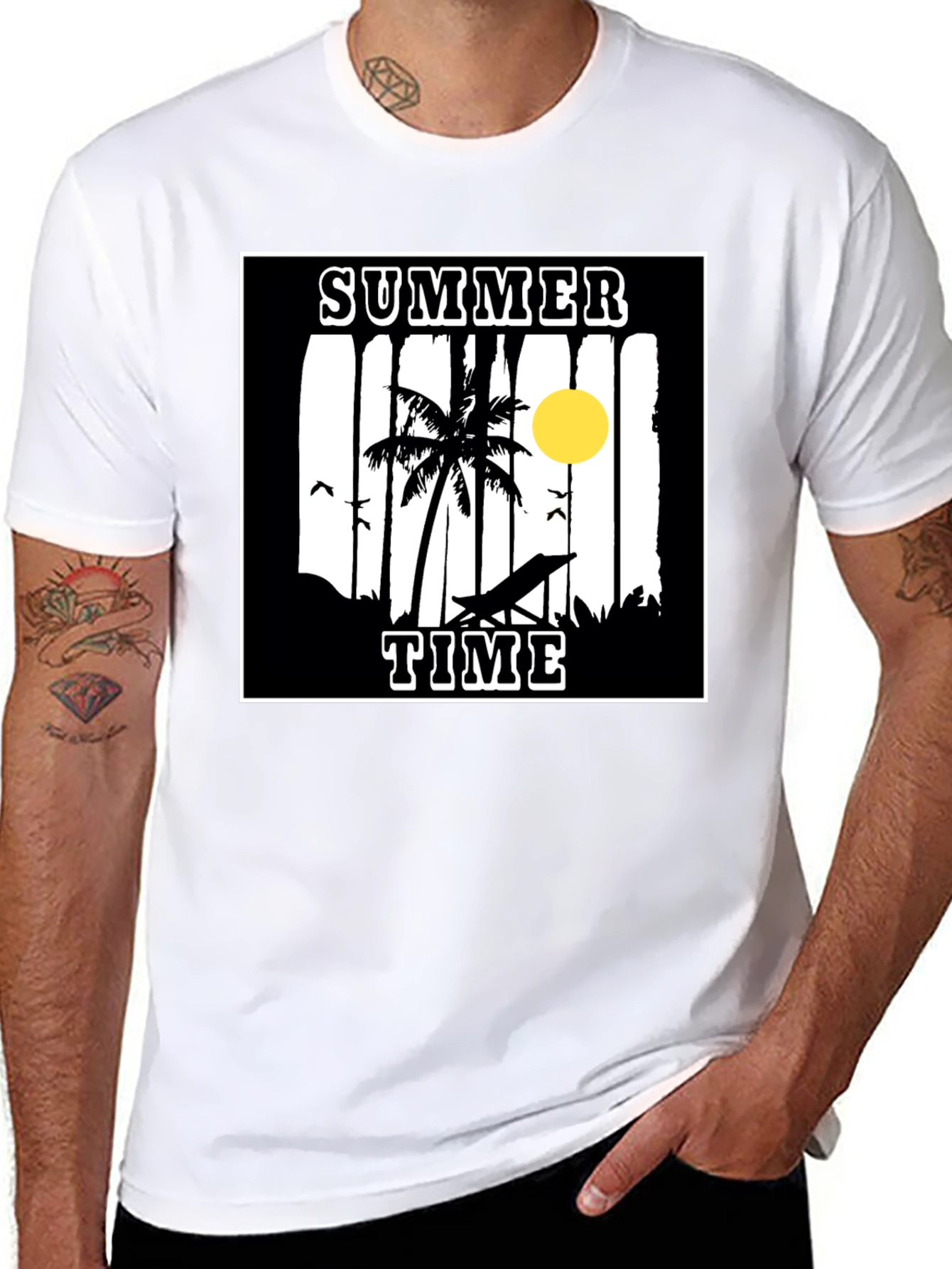 Summer Time Graphic Tee - Black