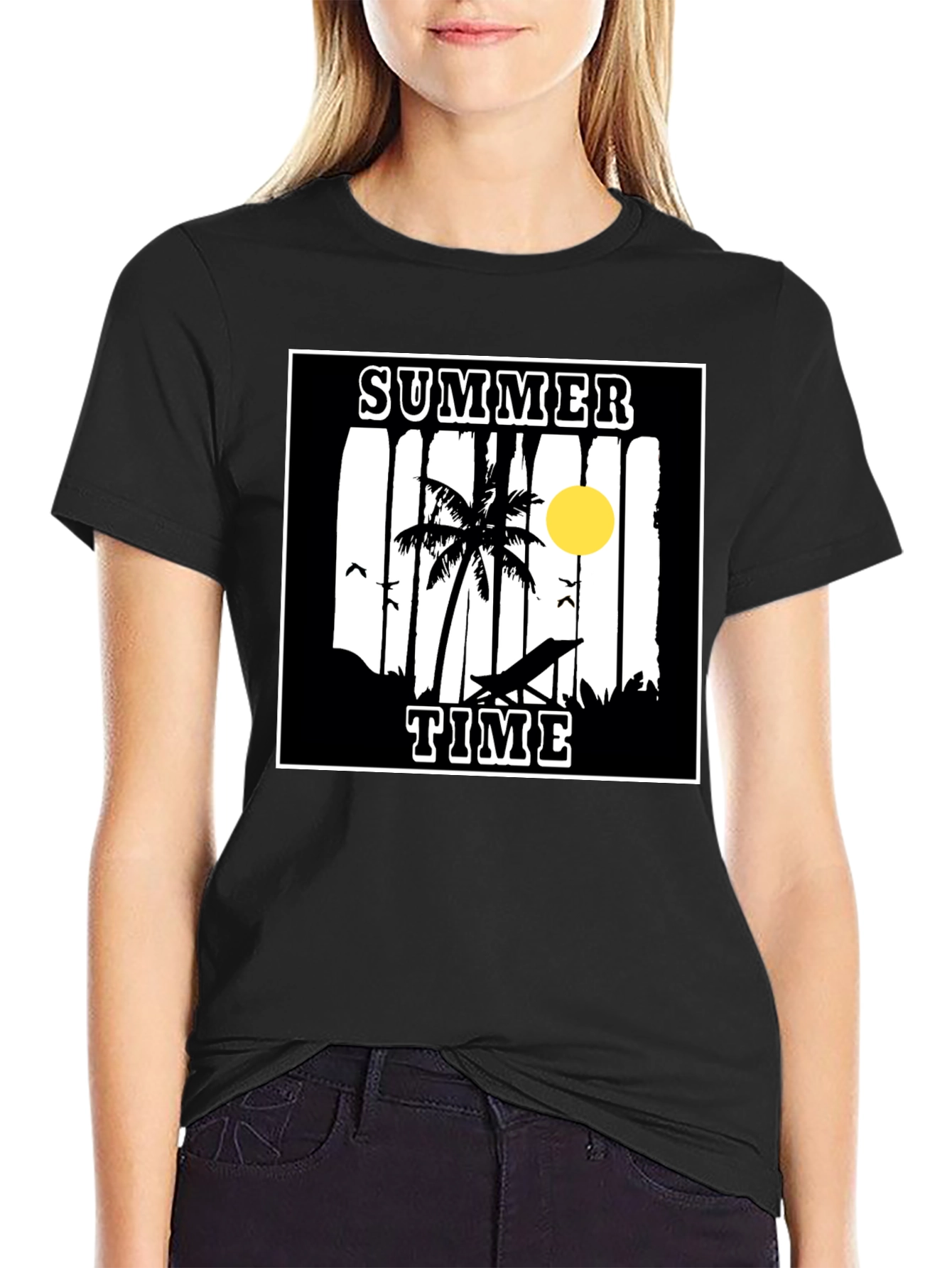 Summer Time Graphic Tee - Black