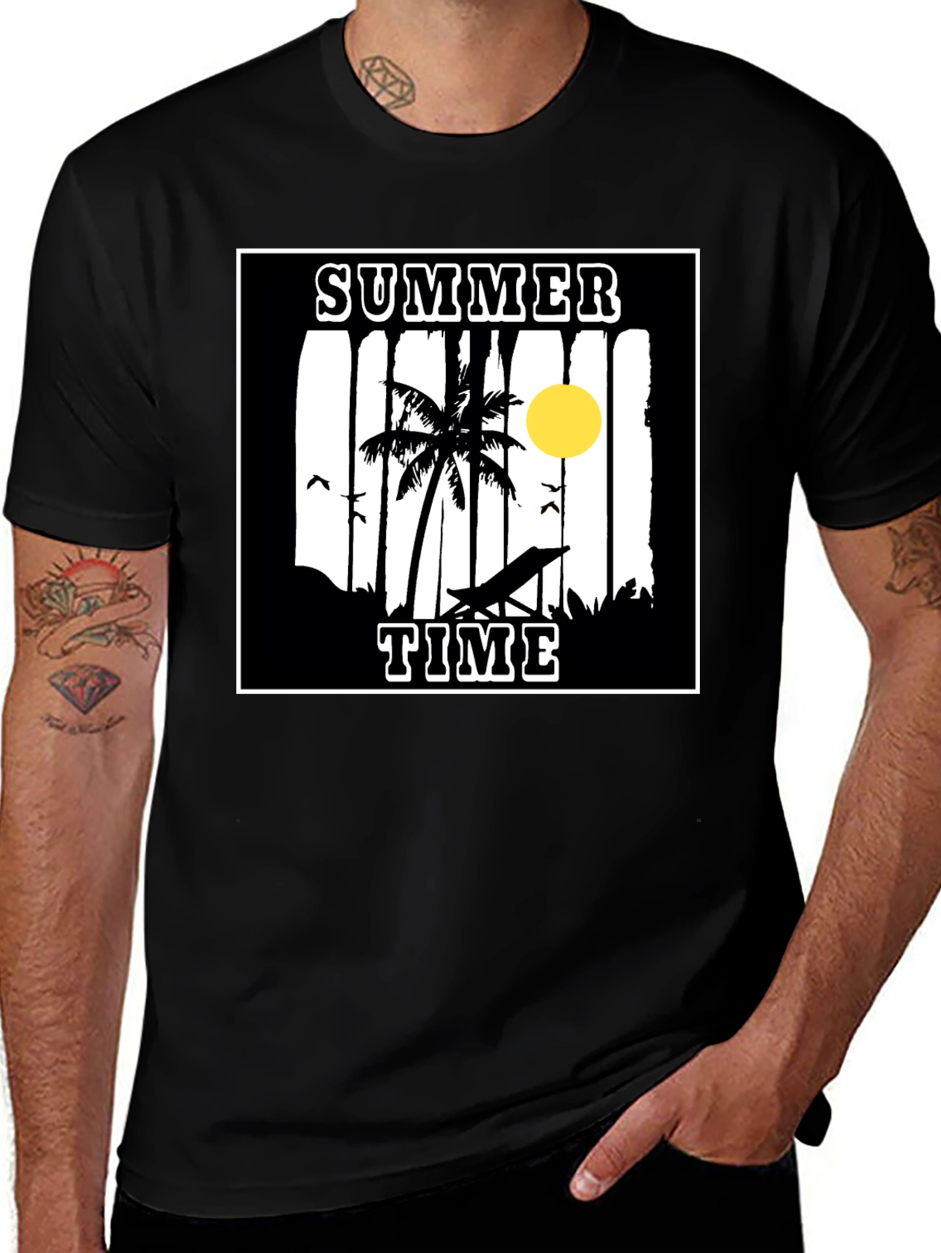 Summer Time Graphic Tee - Black
