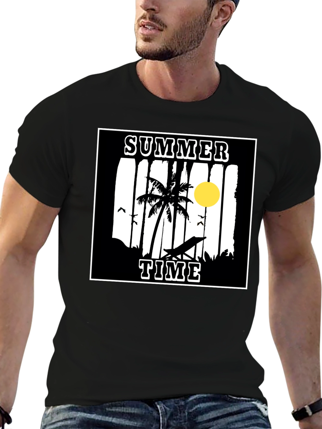 Summer Time Graphic Tee - Black