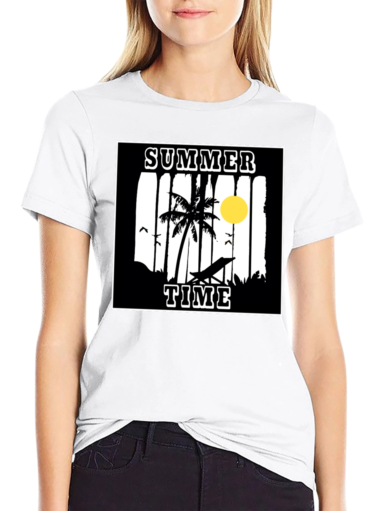 Summer Time Graphic Tee - Black