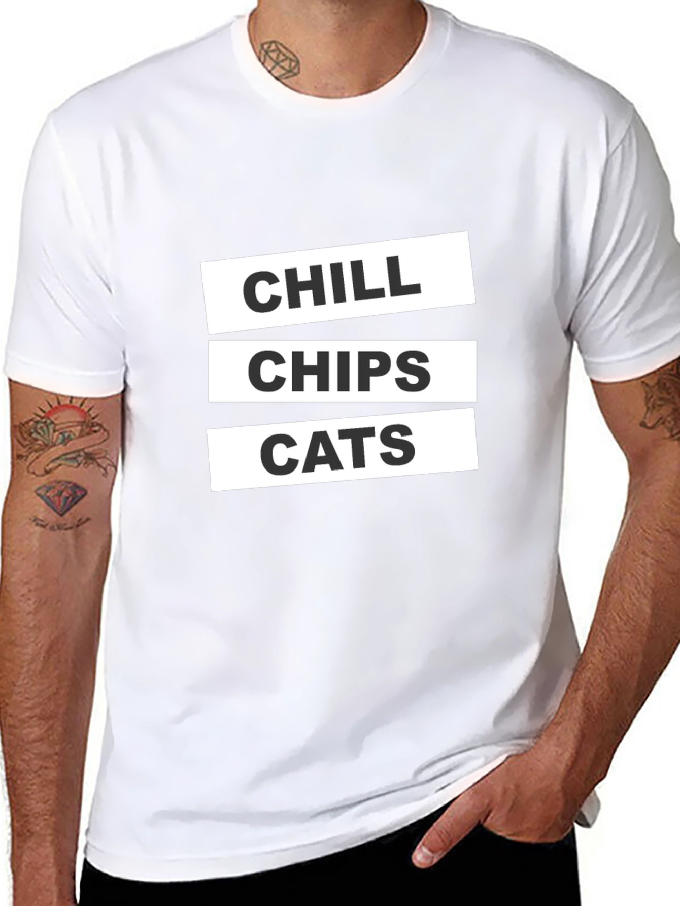 Chill Chips Cats Graphic Tee
