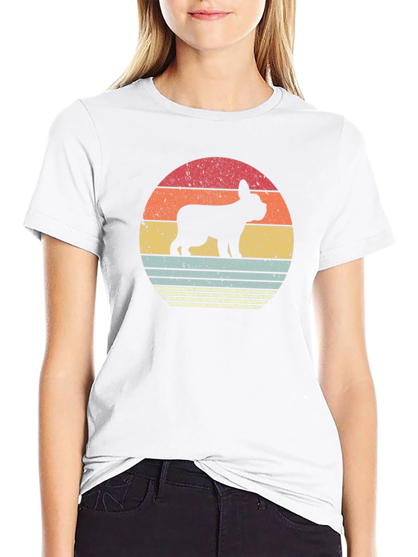 Retro Bulldog Silhouette T-Shirt