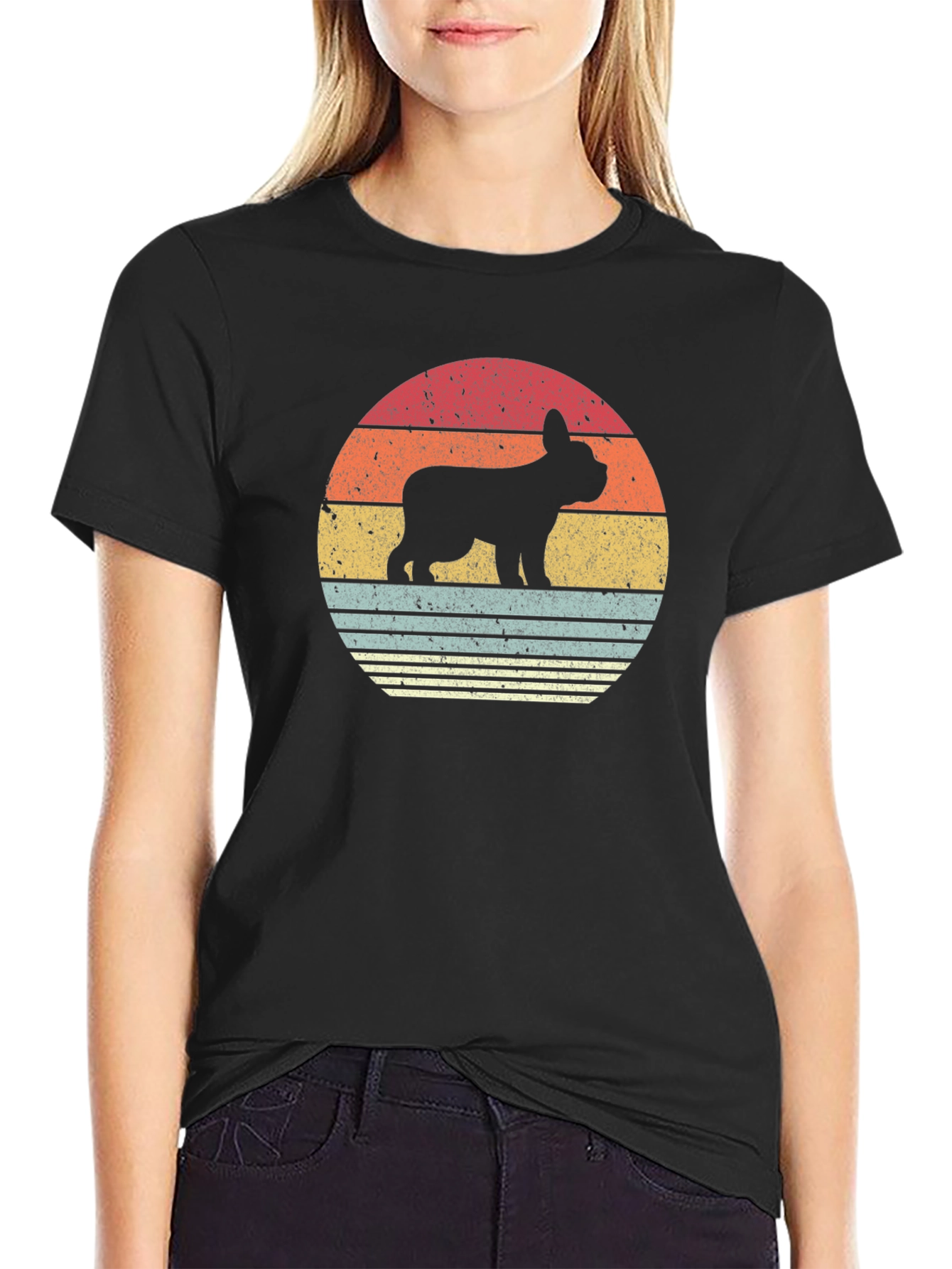 Retro Bulldog Silhouette T-Shirt